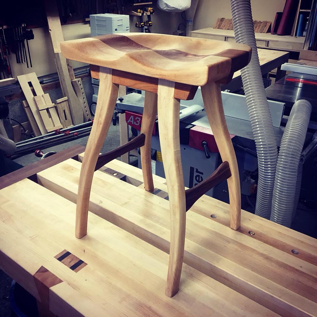 Using up some shop scraps to build a shop stool r/woodworking
