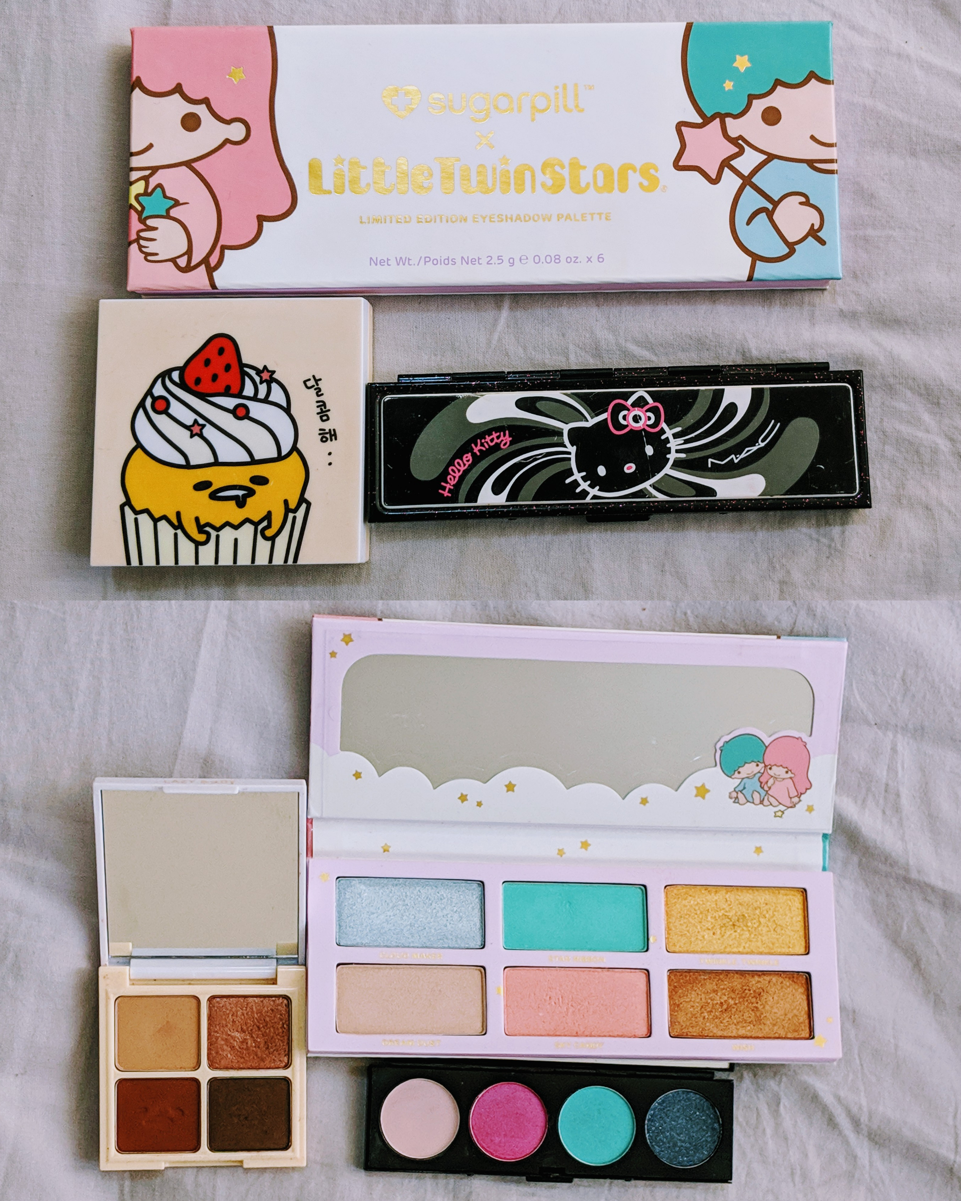 My Sanrio Palettes r/makeupflatlays