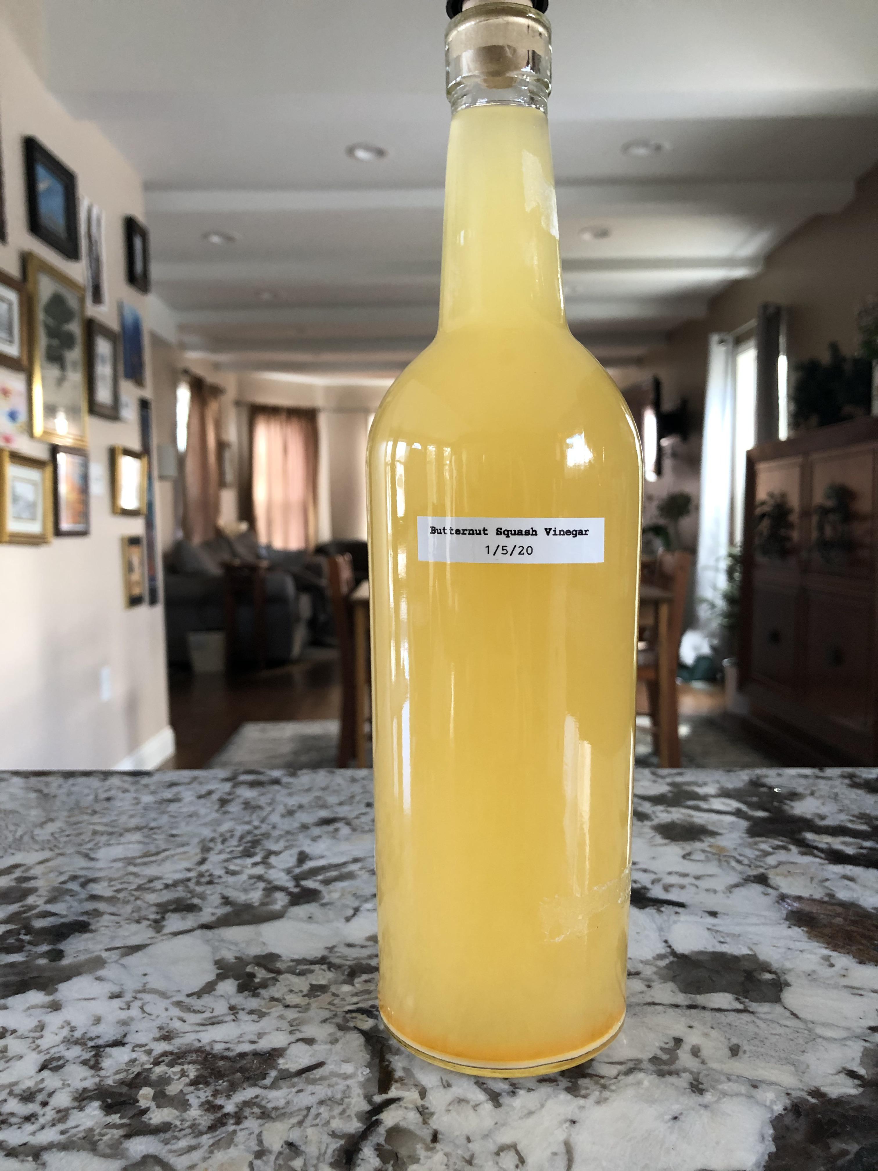 Made my first vinegar!! Butternut squash ) loving the color. Used the