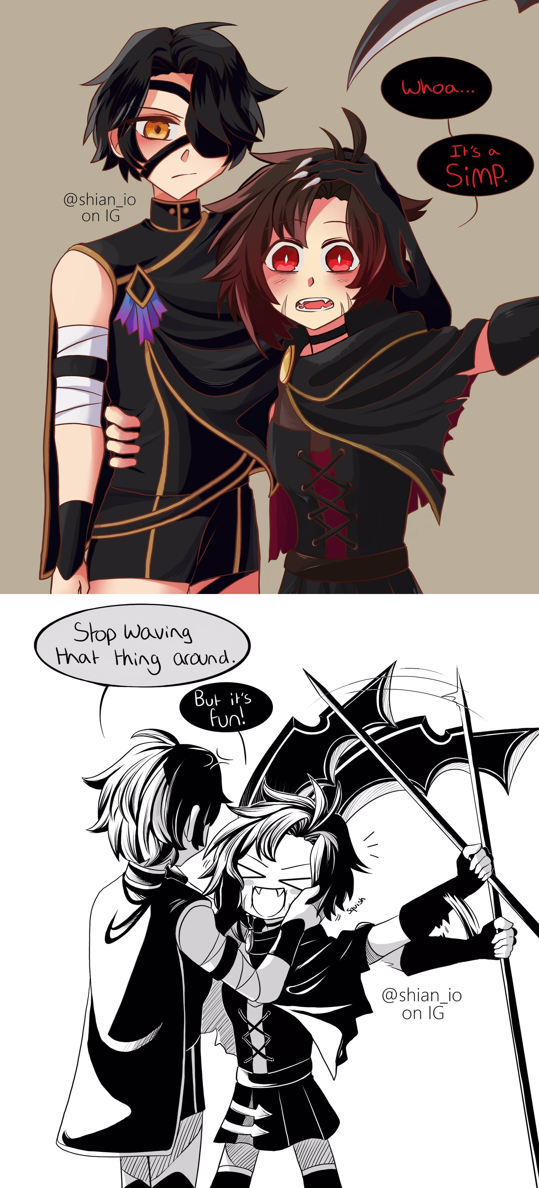 Withering Rose AU Ruby leaning on the Fourth Wall(?) (Shian Io) r/RWBY