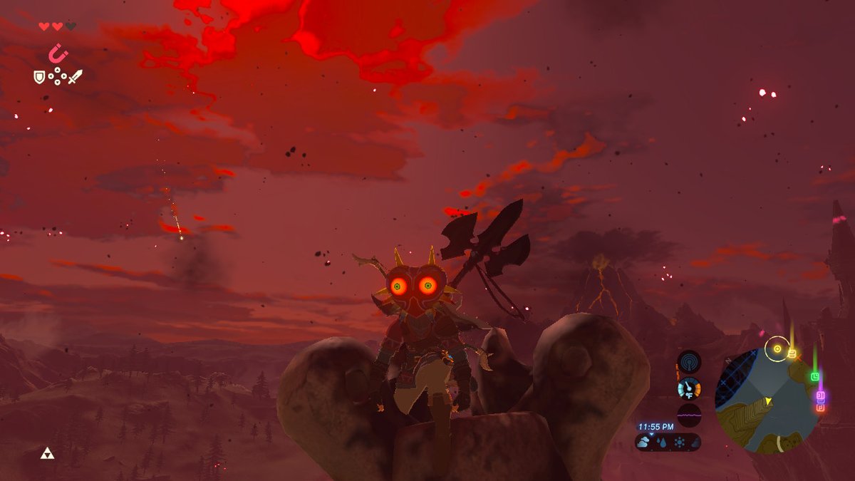Star Fragment + Blood Moon atop the hyrule castle pillar r/Breath_of