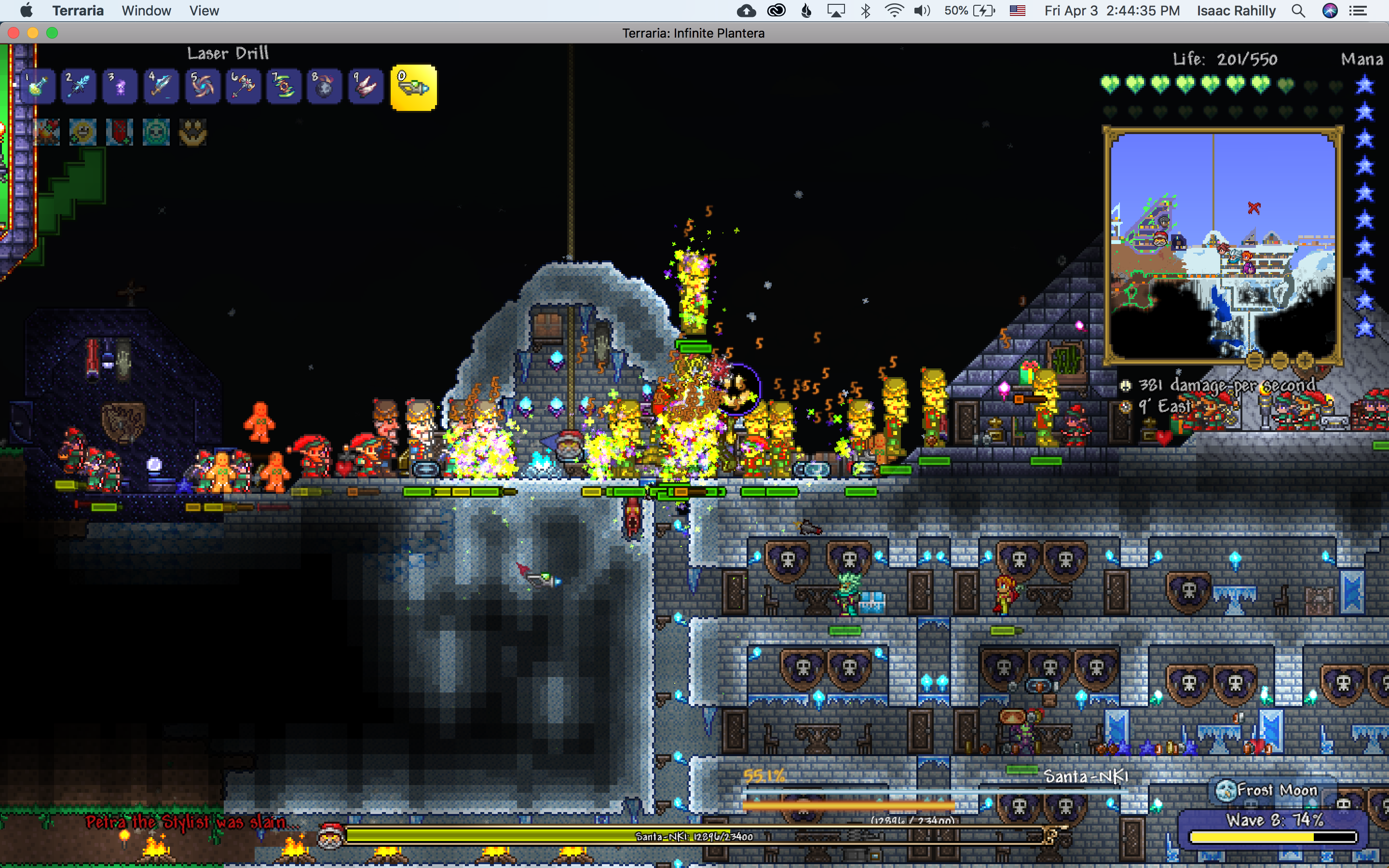 When you use a zerg potion during the frost moon