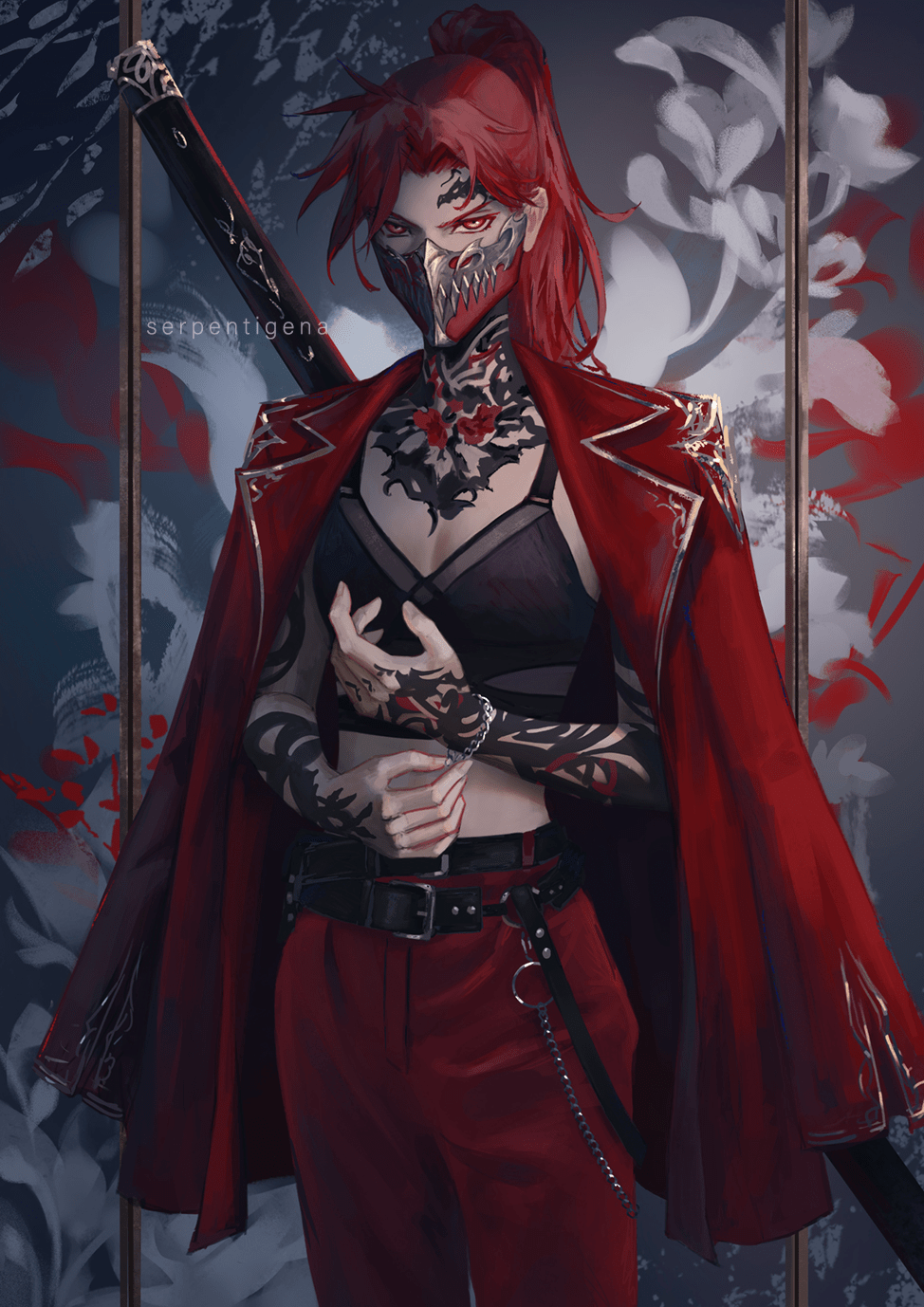 Badass Redhead (by serpentigena) [Original] r/AnimeGirlsTattoos