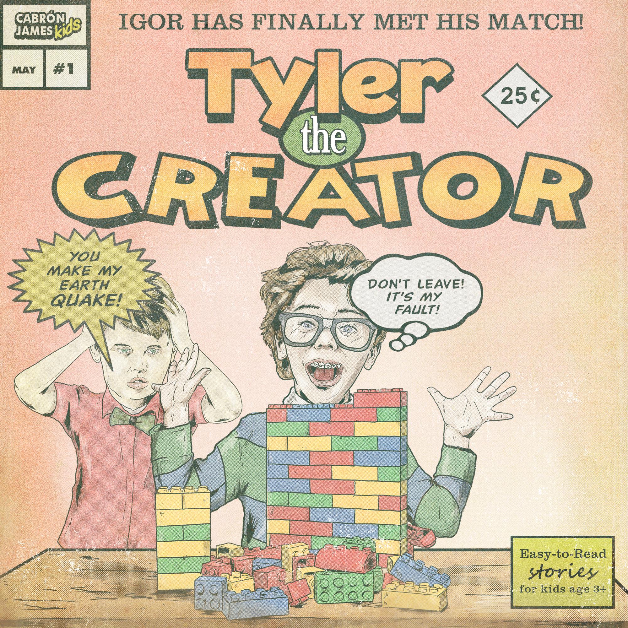 Designed Tyler the Creator's "Earfquake" as a kids book cover r