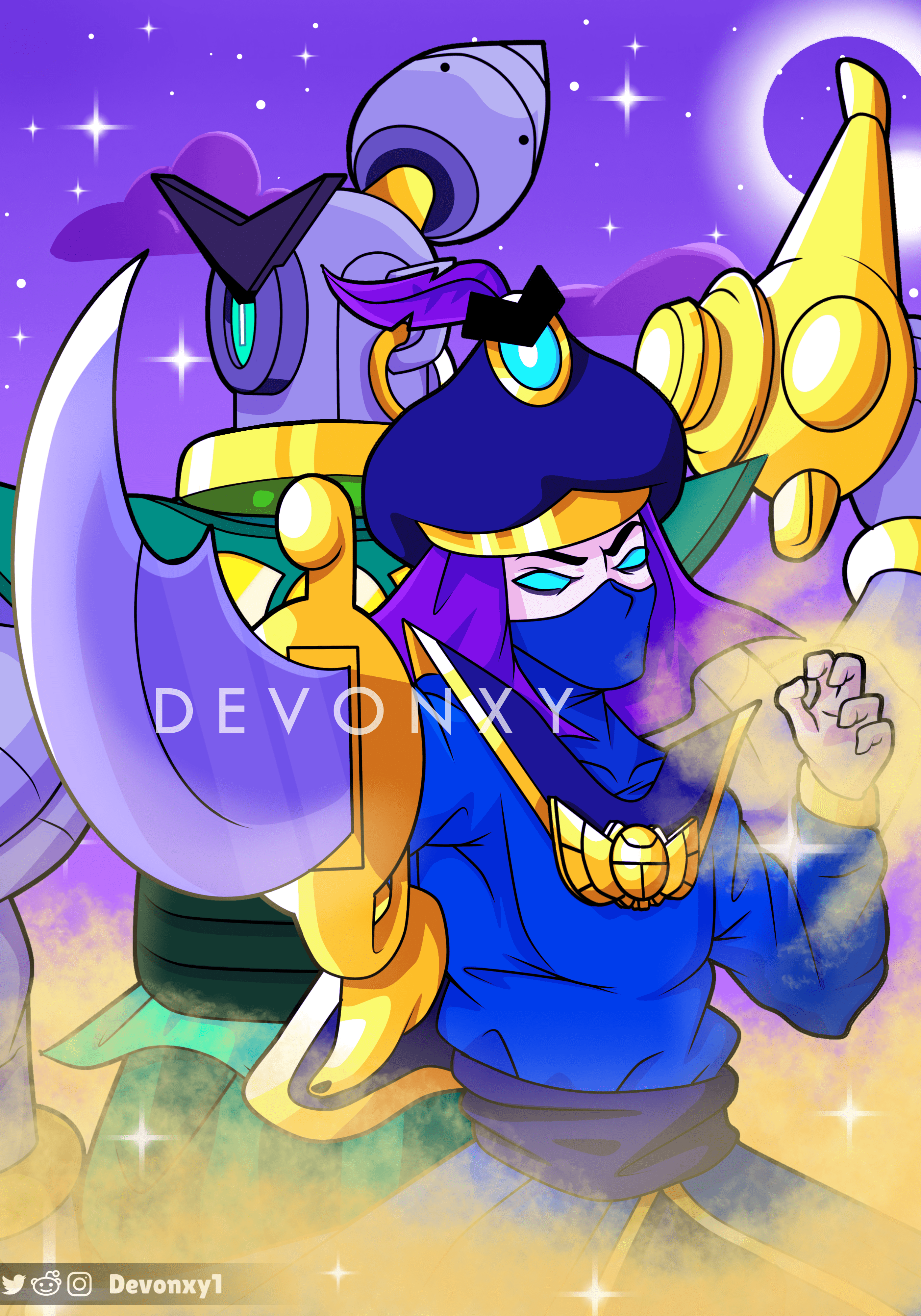 Rogue Mortis and Guard Rico fanart r/Brawlstars