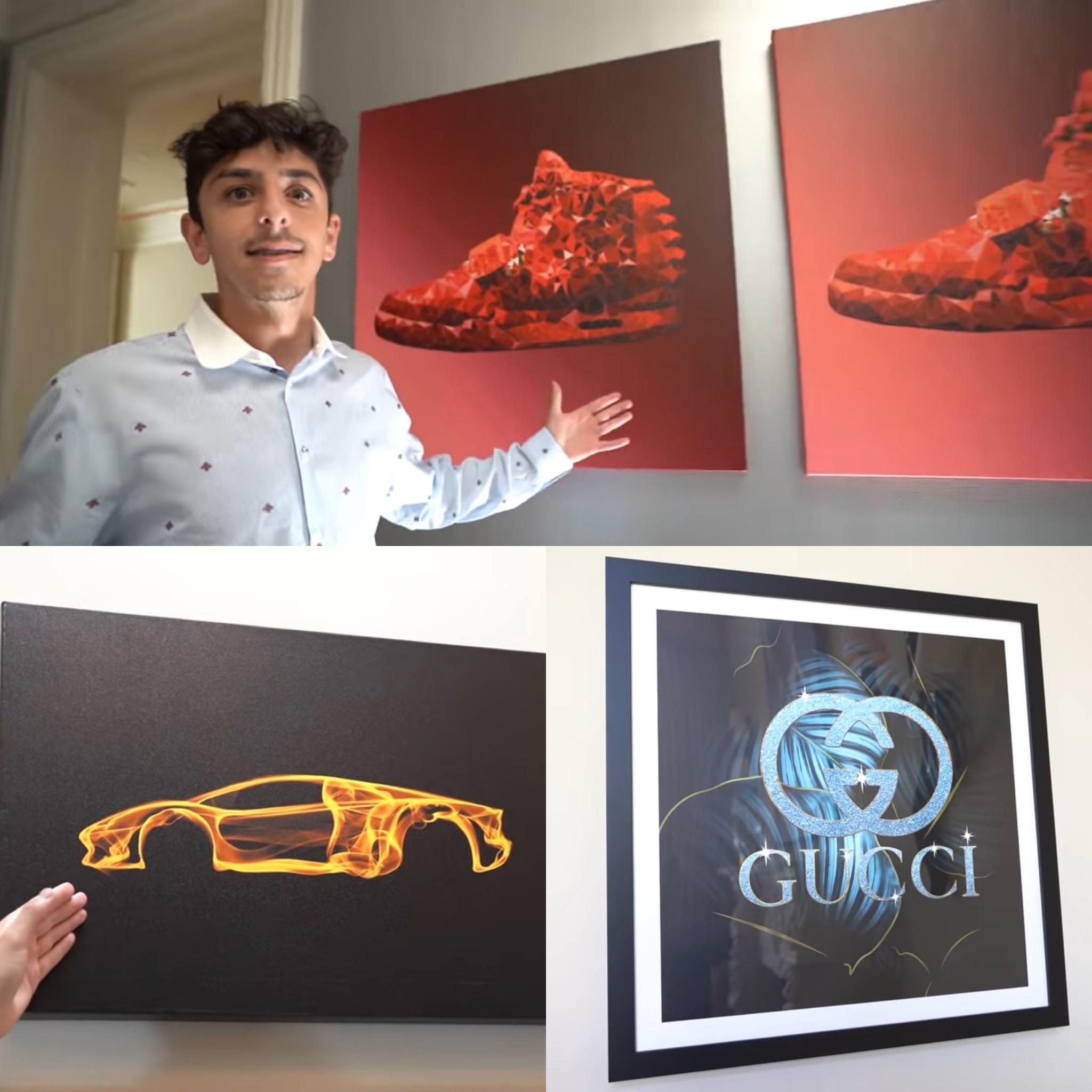 The art in Faze Rugs house is the rich kid equivalent of what a 10 y/o