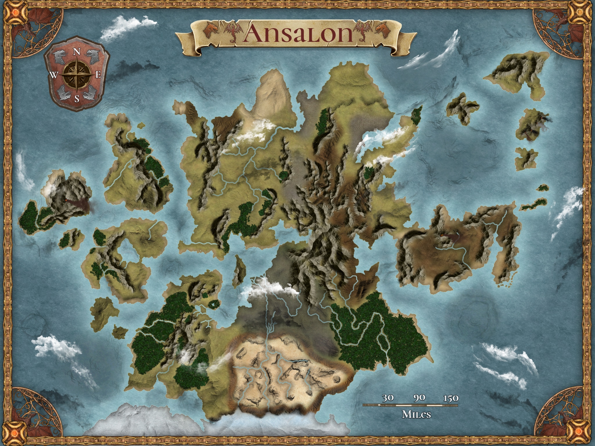 Ansalon, Dragonlance Map, "Realisticstyle" r/dndmaps
