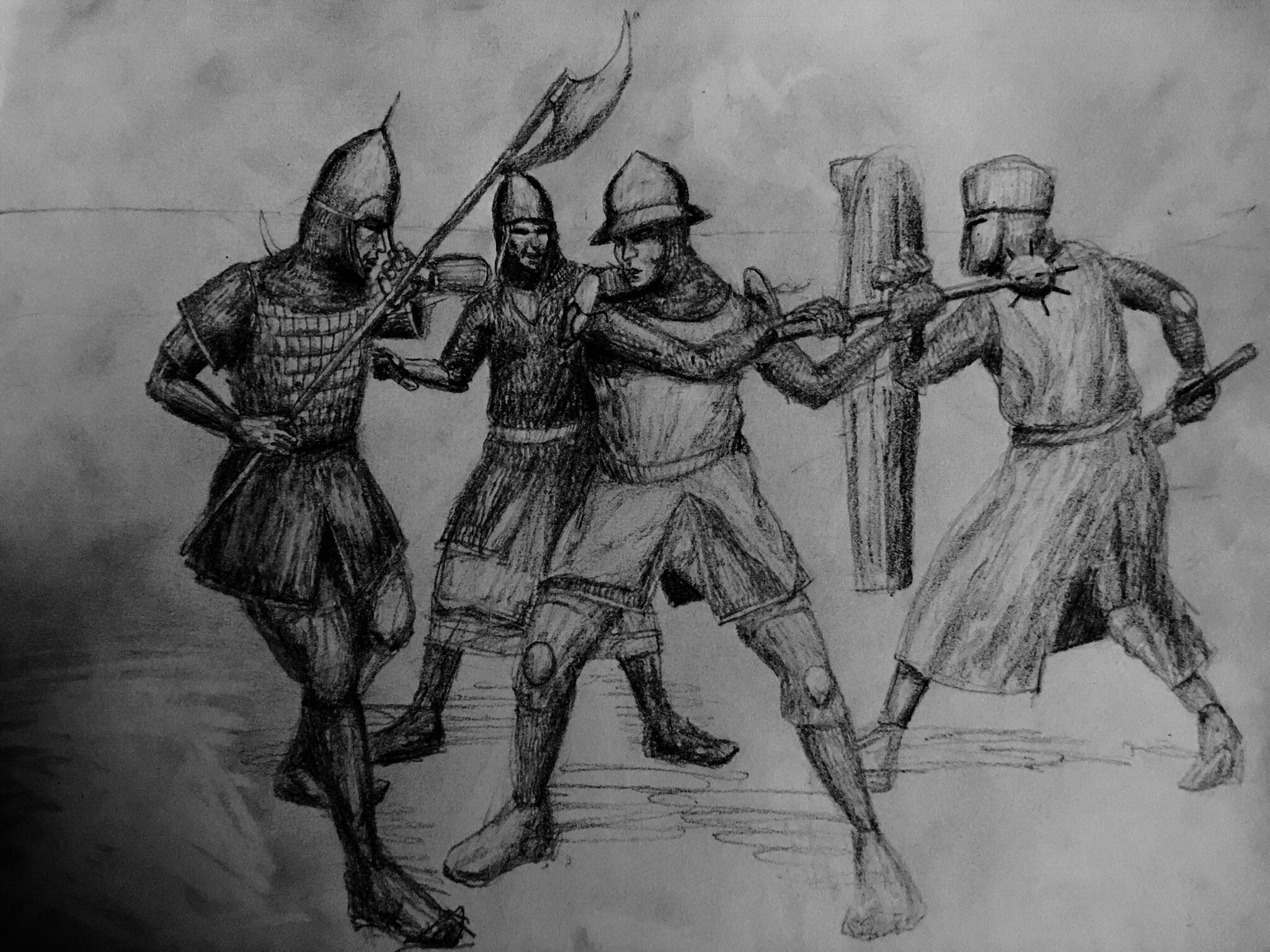 First attempt at a battle scene drawing