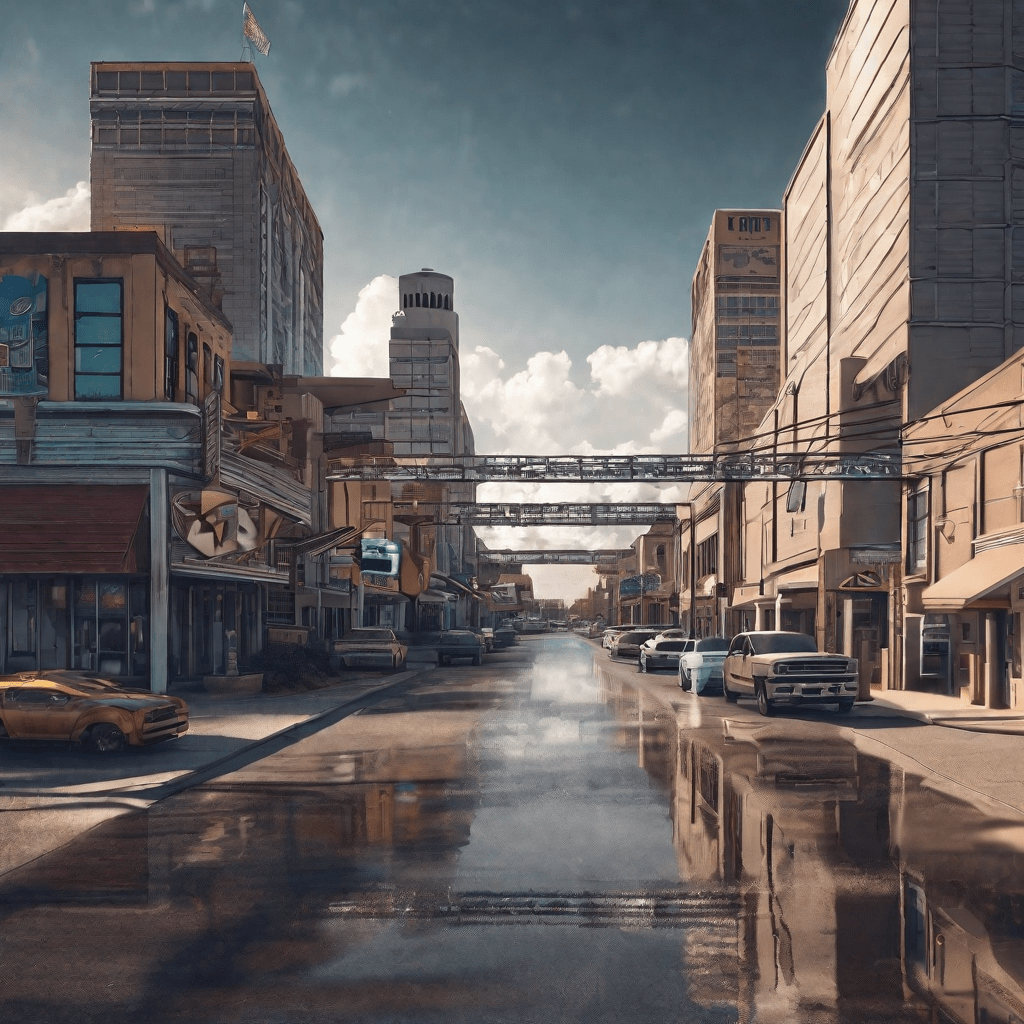 Futuristic City of Atmore Alabama Skyline 🏙️ population of 66, 800 r