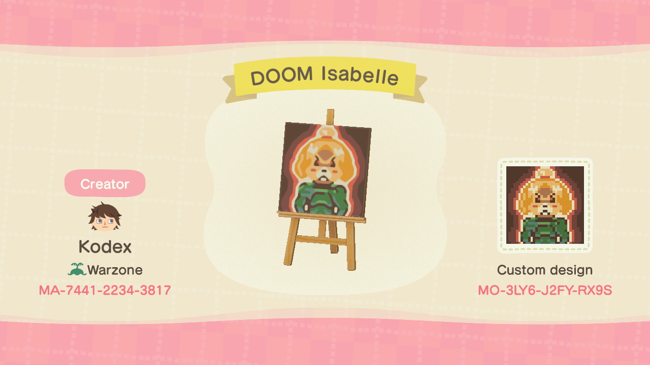 thought I'd post my DOOM Isabelle design I used for the town flag! r