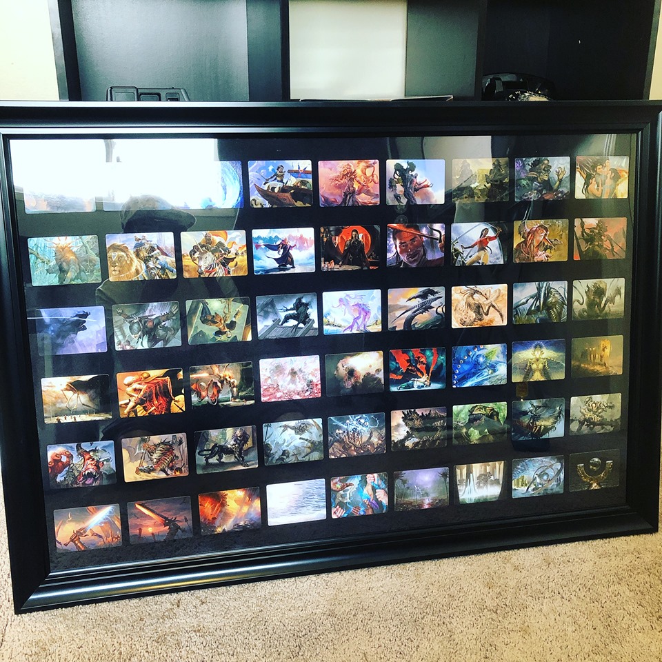 Framed my Modern Horizons art card collection magicTCG