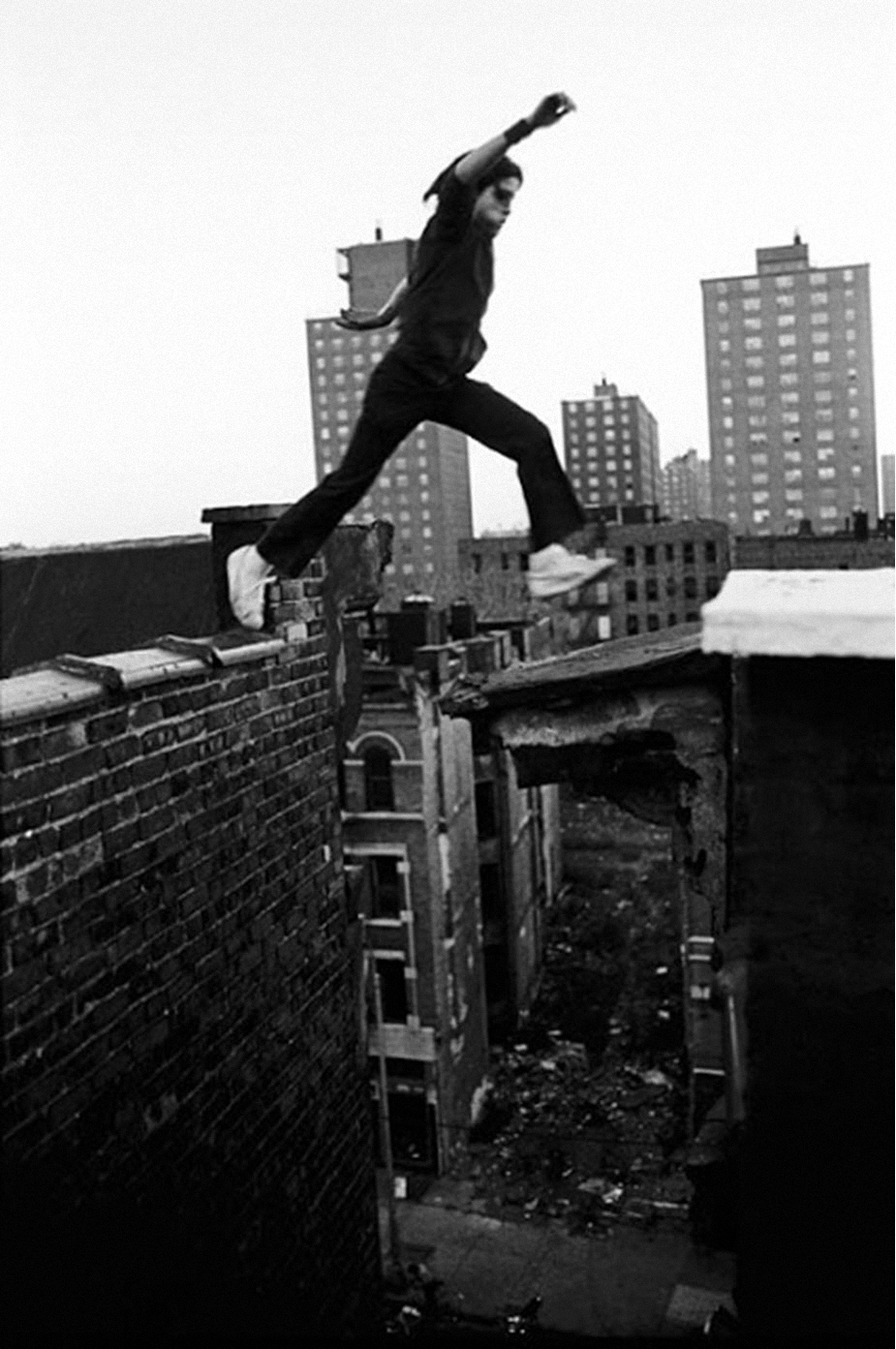 Abandoned youth leaping across rooftops in the Bronx pics