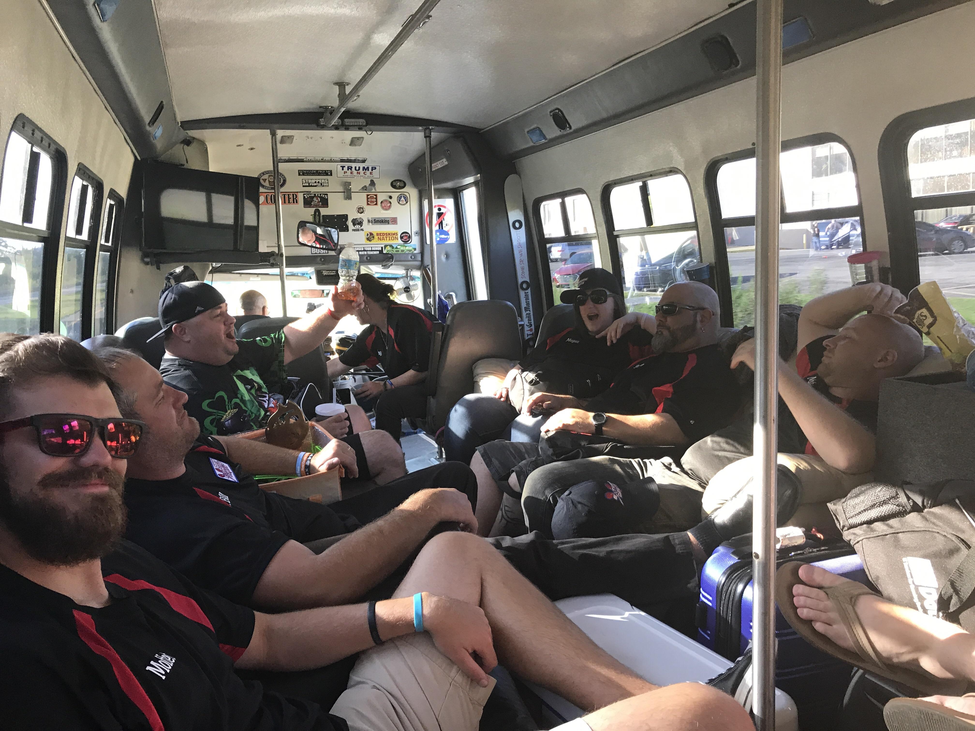 The Washington (DC) dart team heading back from the steel city open in