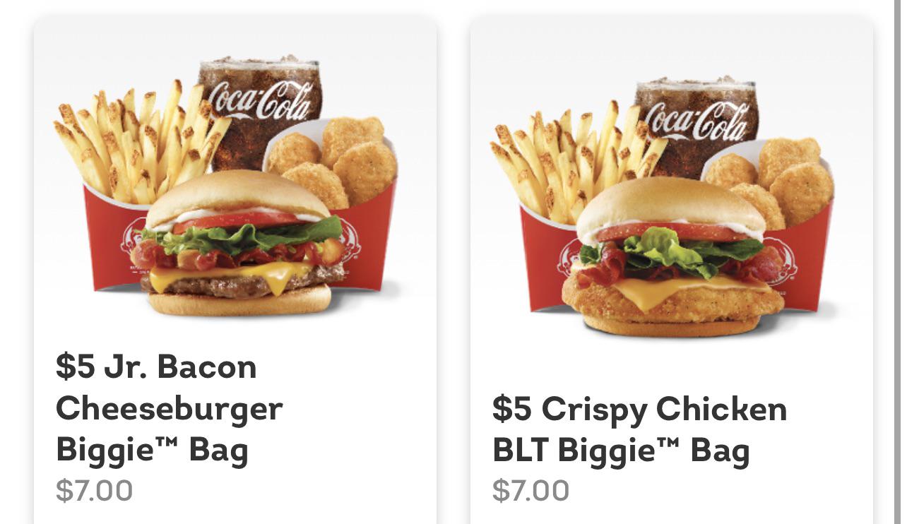 Wendy’s advertised “5” Biggie Bag r/mildlyinfuriating