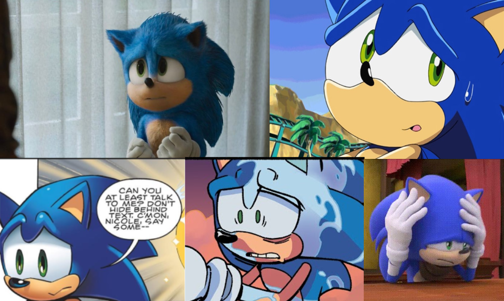 Sonic hasn't shown much emotion in the games but it's not only because