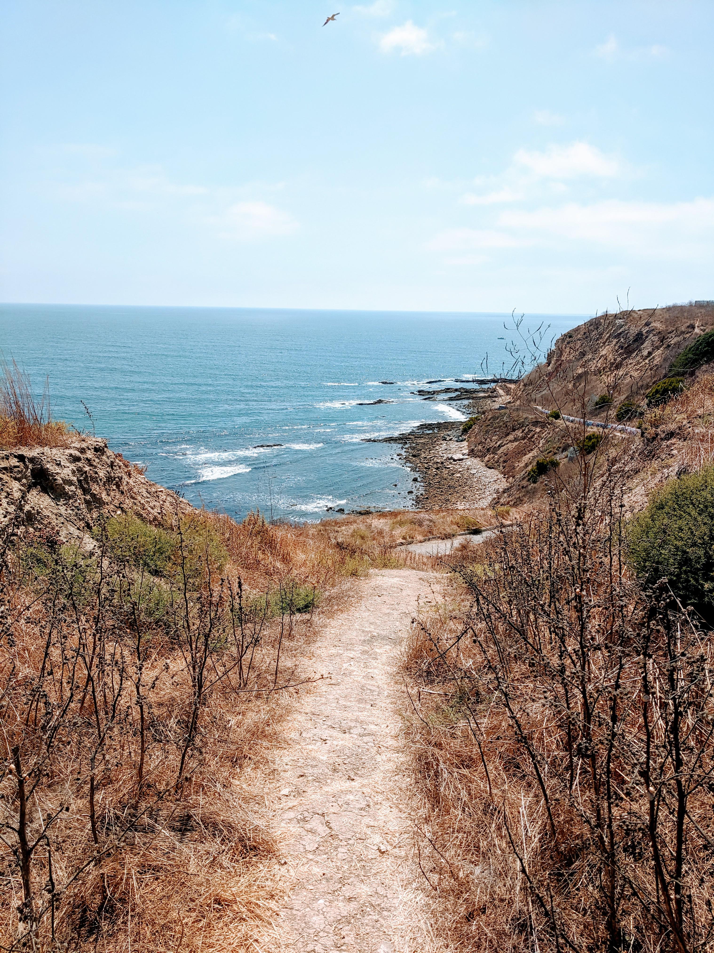 Hike down along the coast at Portuguese Bend, CA. hiking