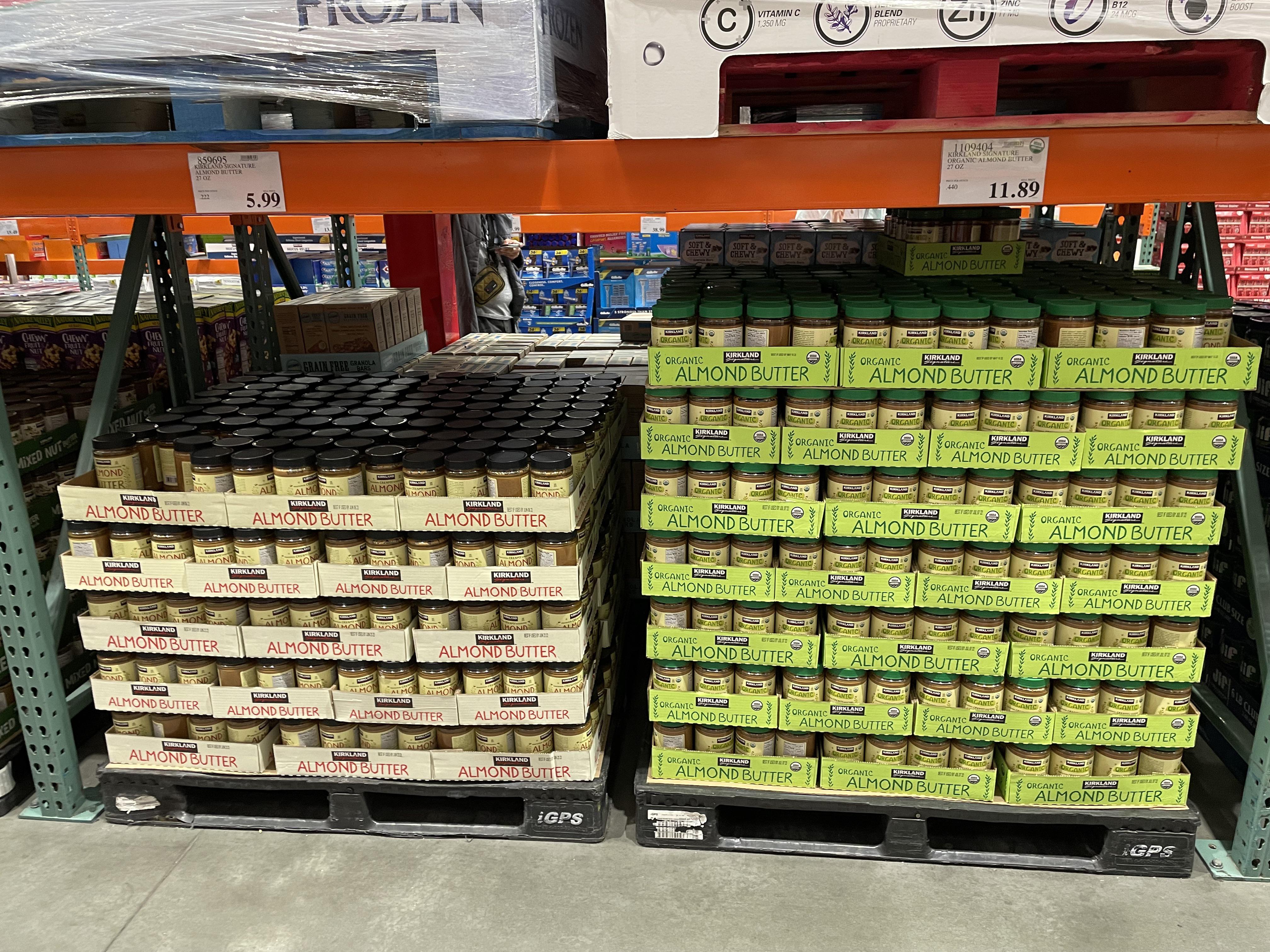 My Costco now has organic Kirkland almond butter in addition to the