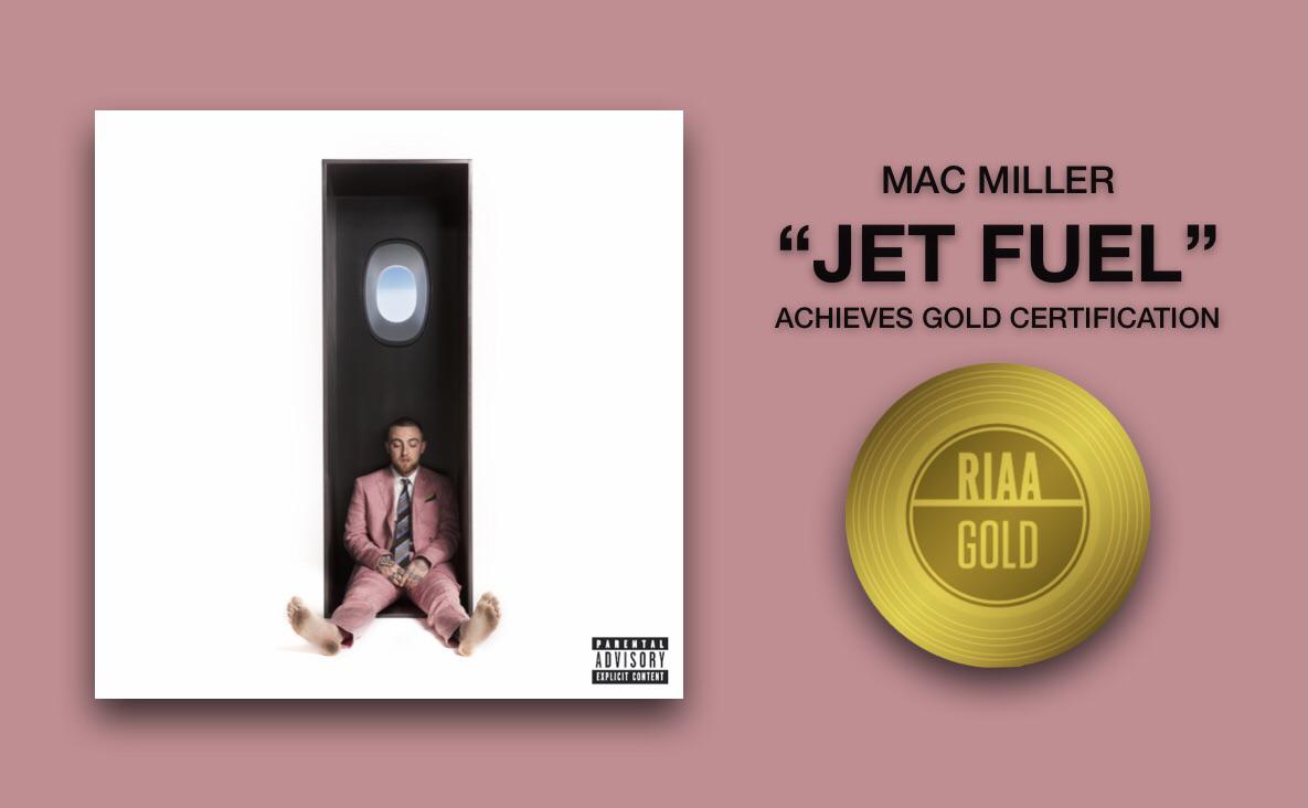 “Jet Fuel” officially certified Gold 📀 congrats Mac 💙 r/MacMiller
