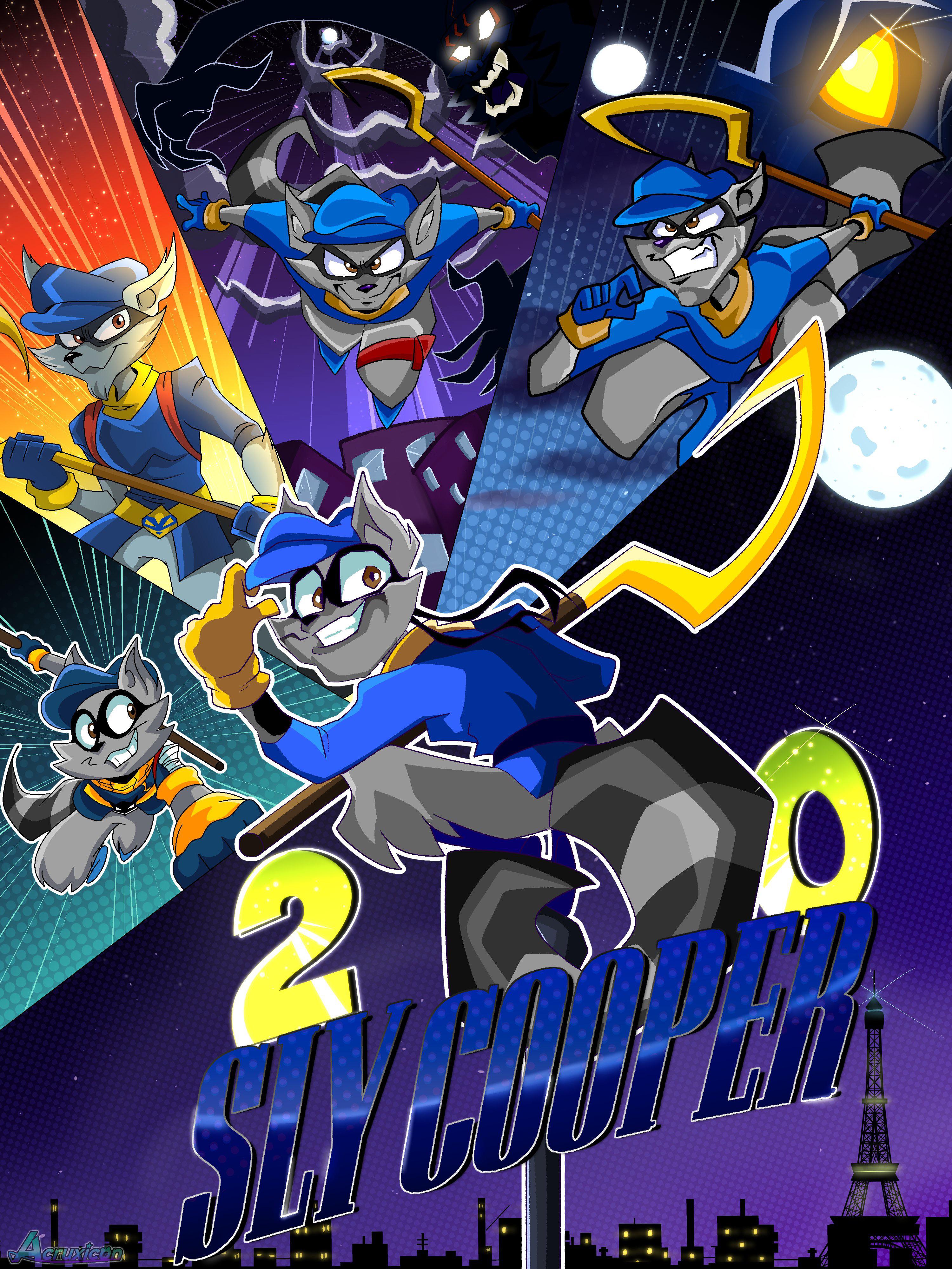 Sly Cooper 20th Anniversary Poster (Fan art by me!) : Slycooper