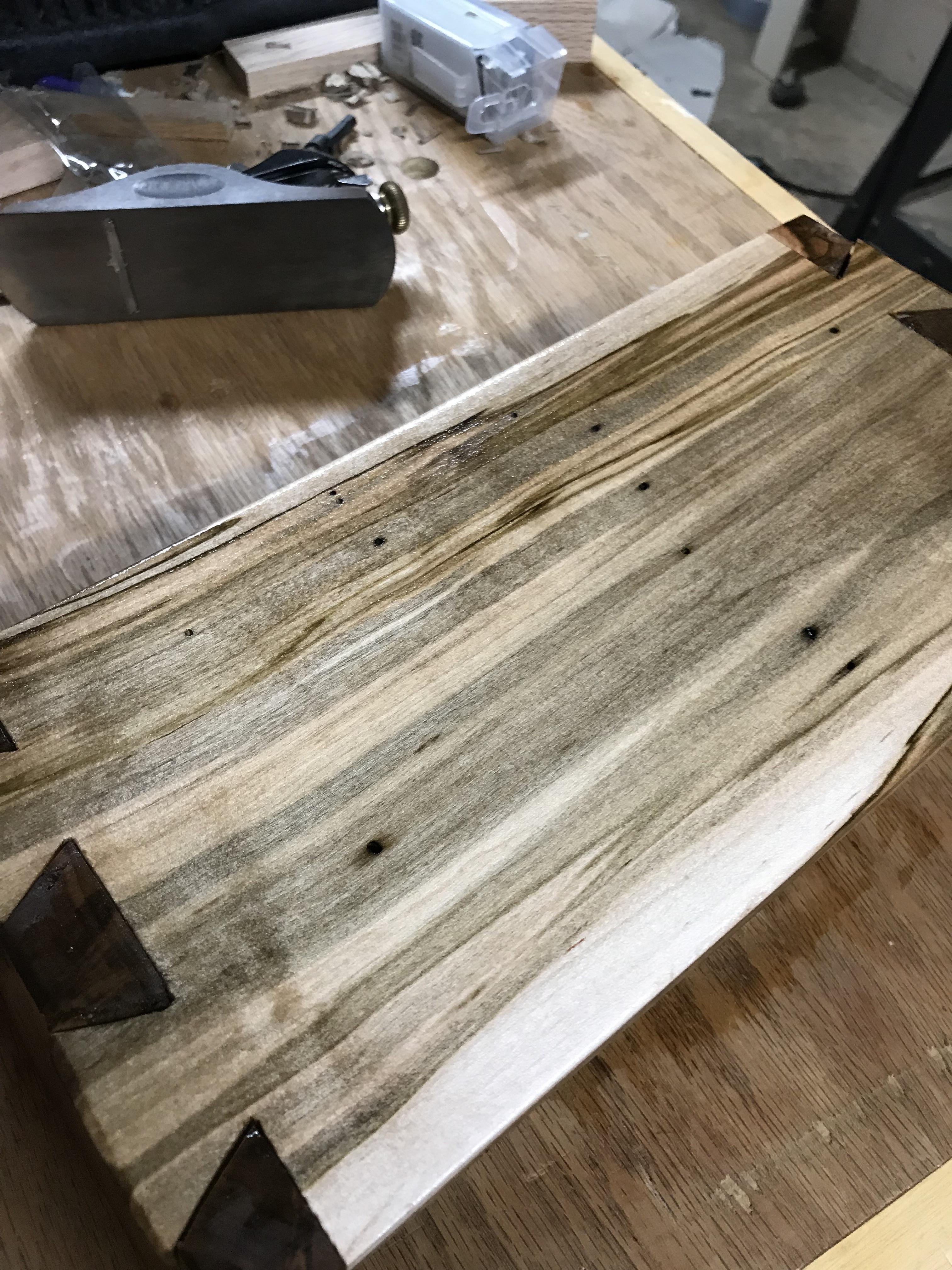 Ambrosia maple foot stool r/woodworking