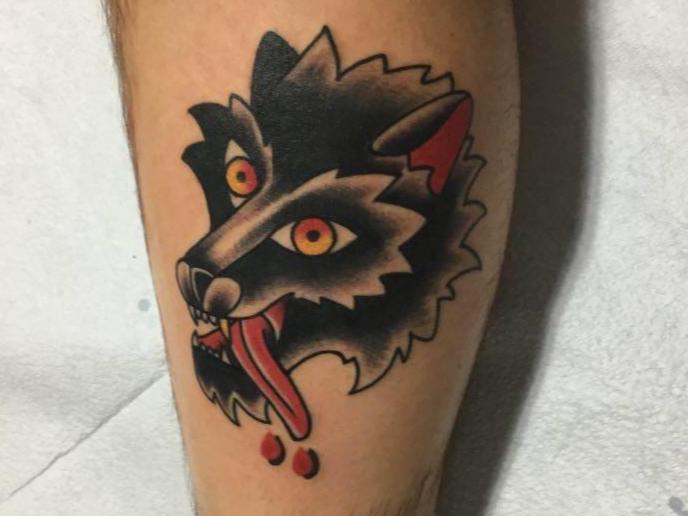 Traditional style wolf by Johnathon Kirby // Cherry Street Ink // Macon