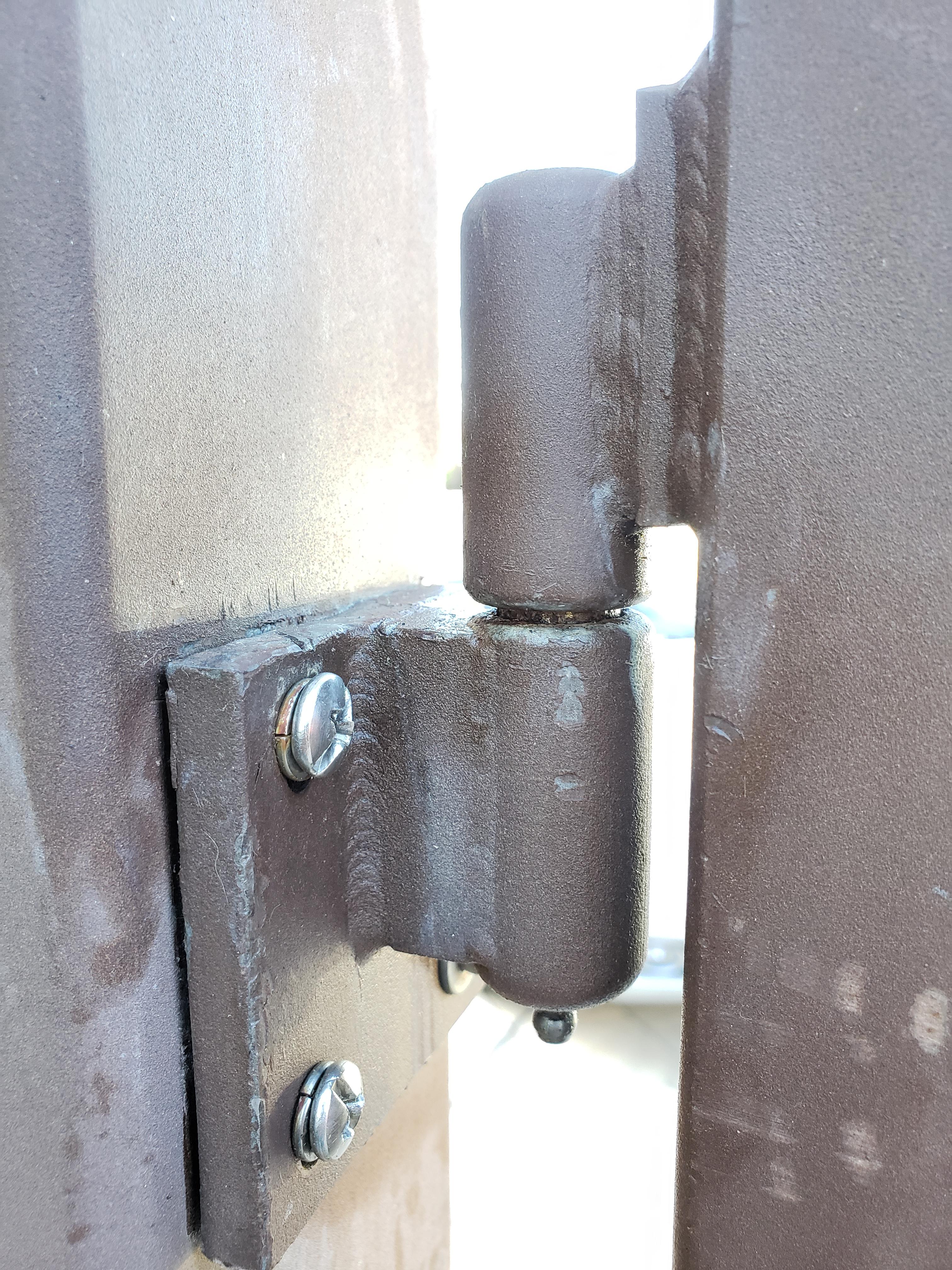 Iron gate hinge very tight and makes lot of noise. Tried wd40, white