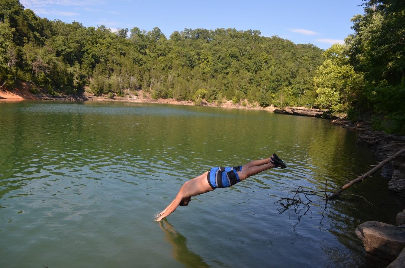 Swimming hole in Lake Cumberland near our campground in Fall Creek, KY