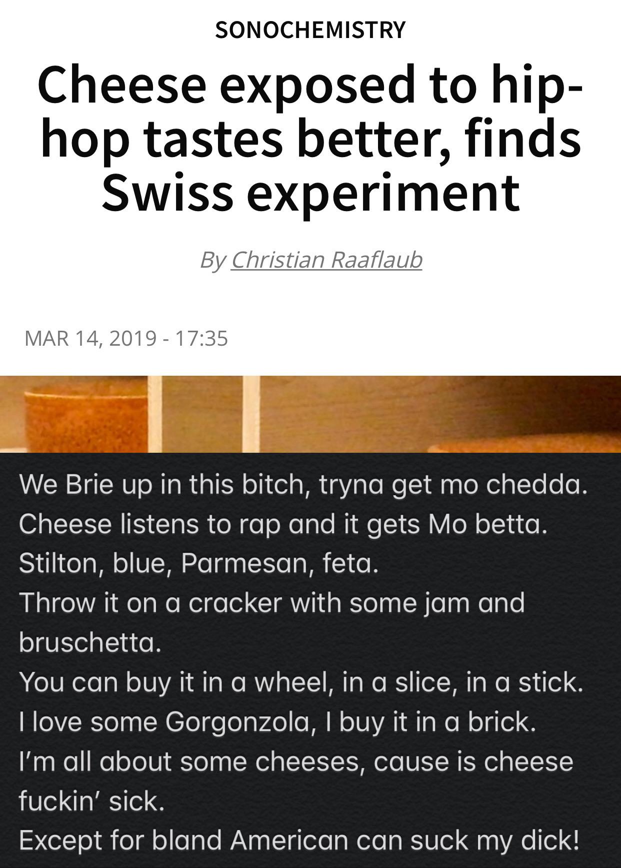 Help me with my cheese rap. Do it for the cheese! r/memes