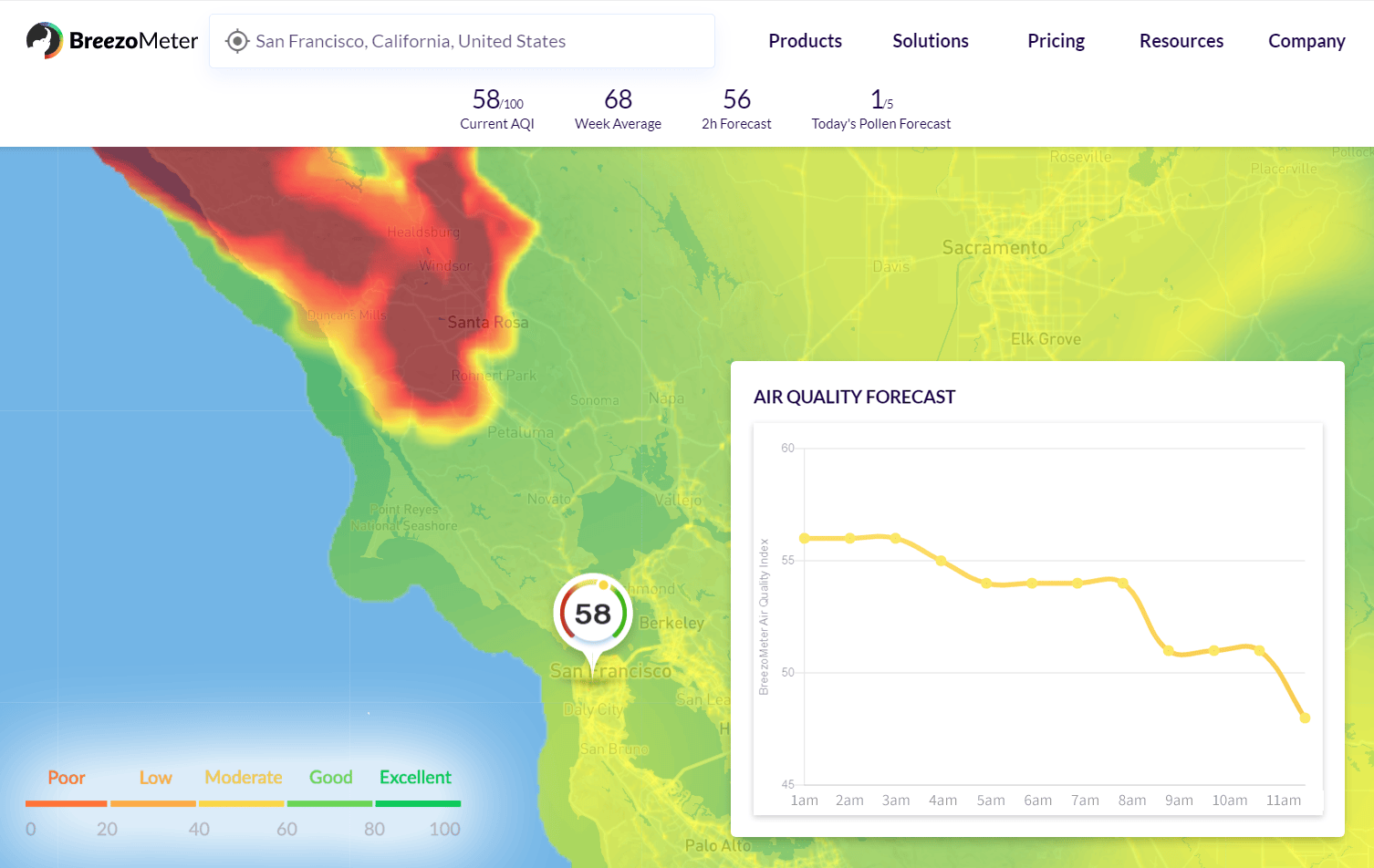 San Francisco Air Quality Map