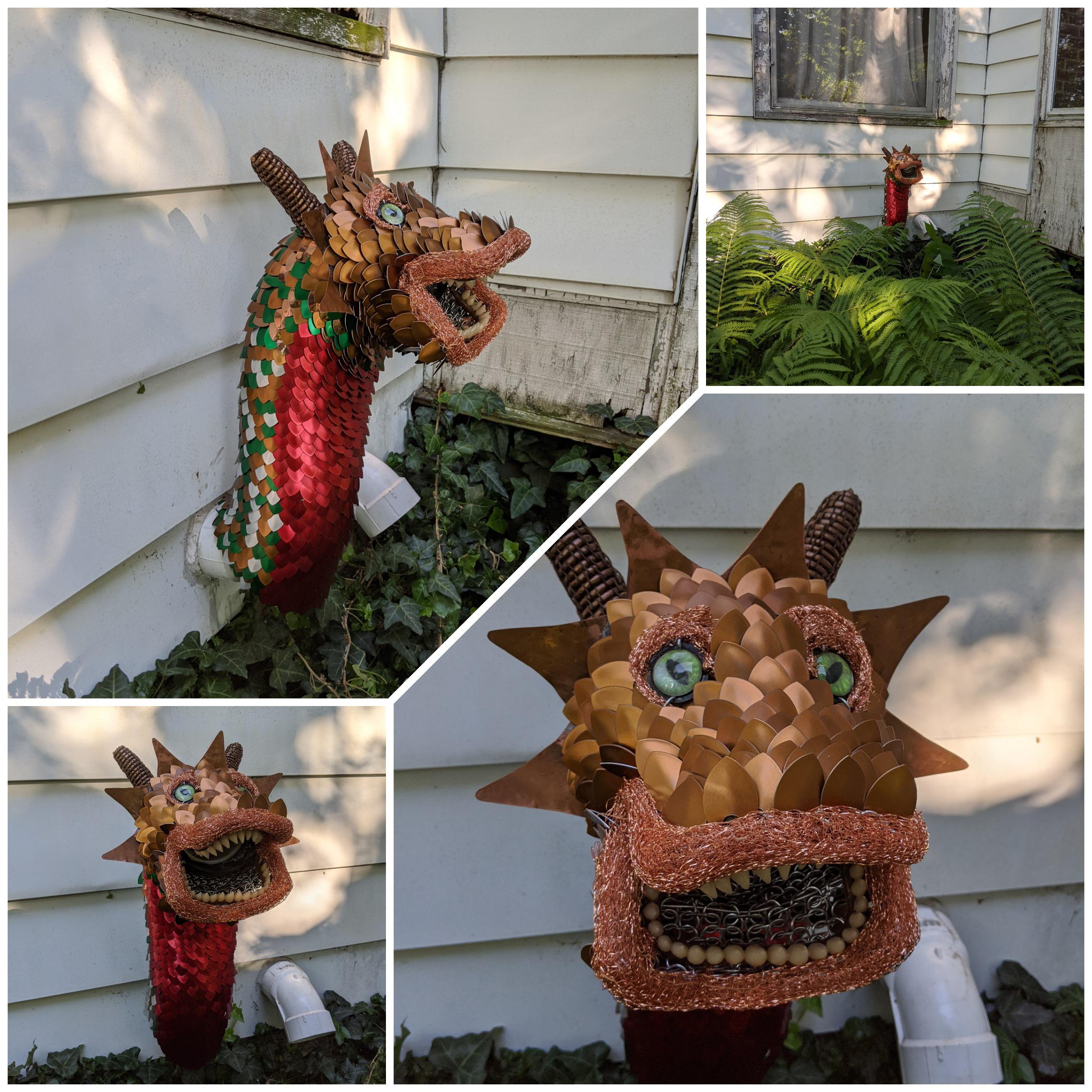 My dad asked me to make him a dragon for the boilers exhaust vent. Ta