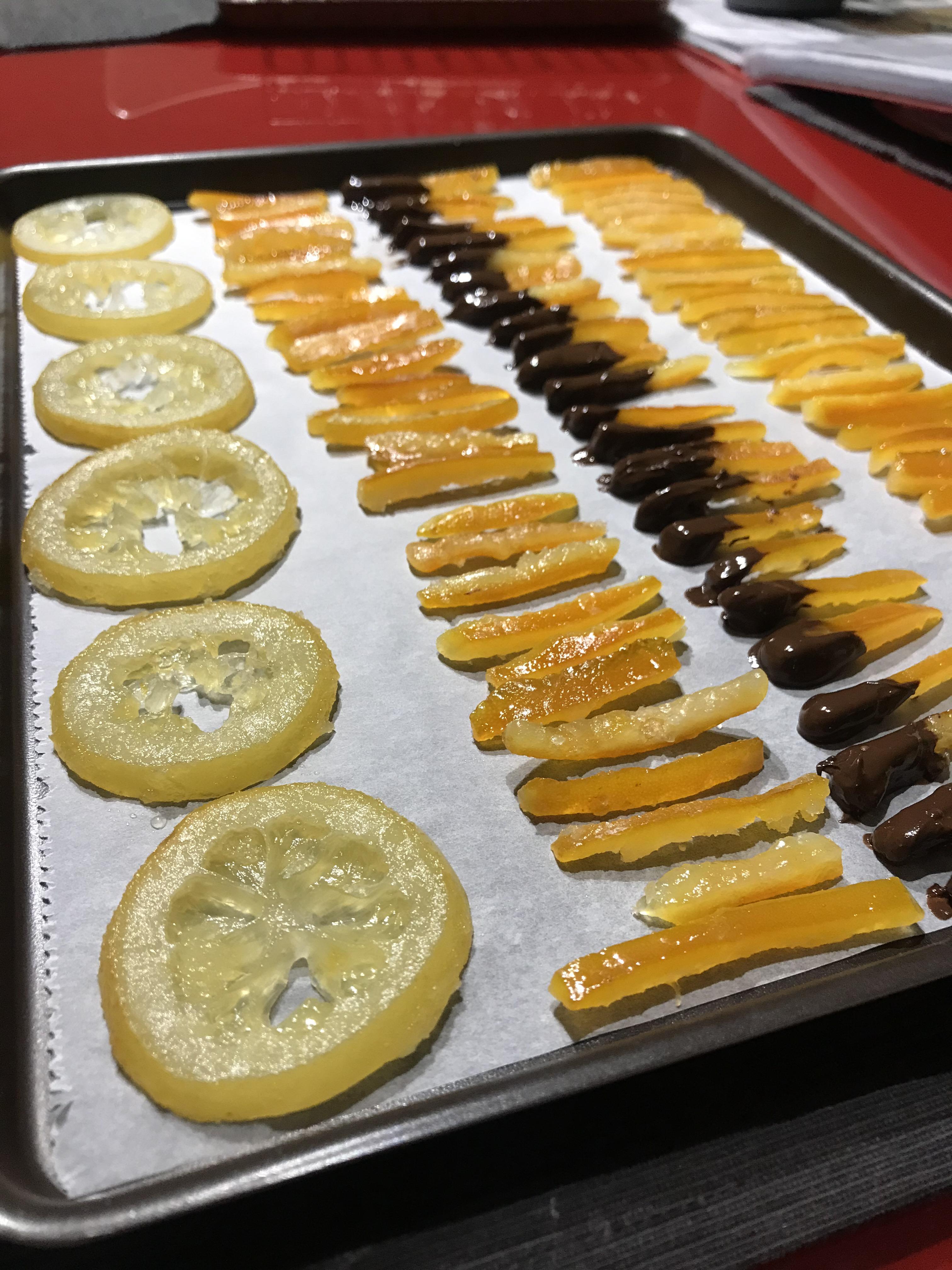 Candied lemon & orange peels Supposedly for cake decorating but... are