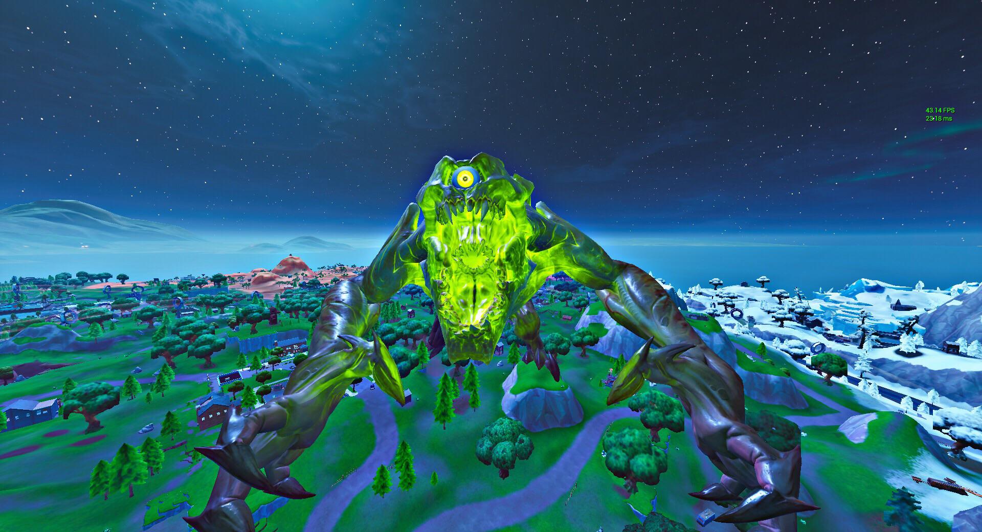 This is a picture of the monster when it turns green. r/FortNiteBR