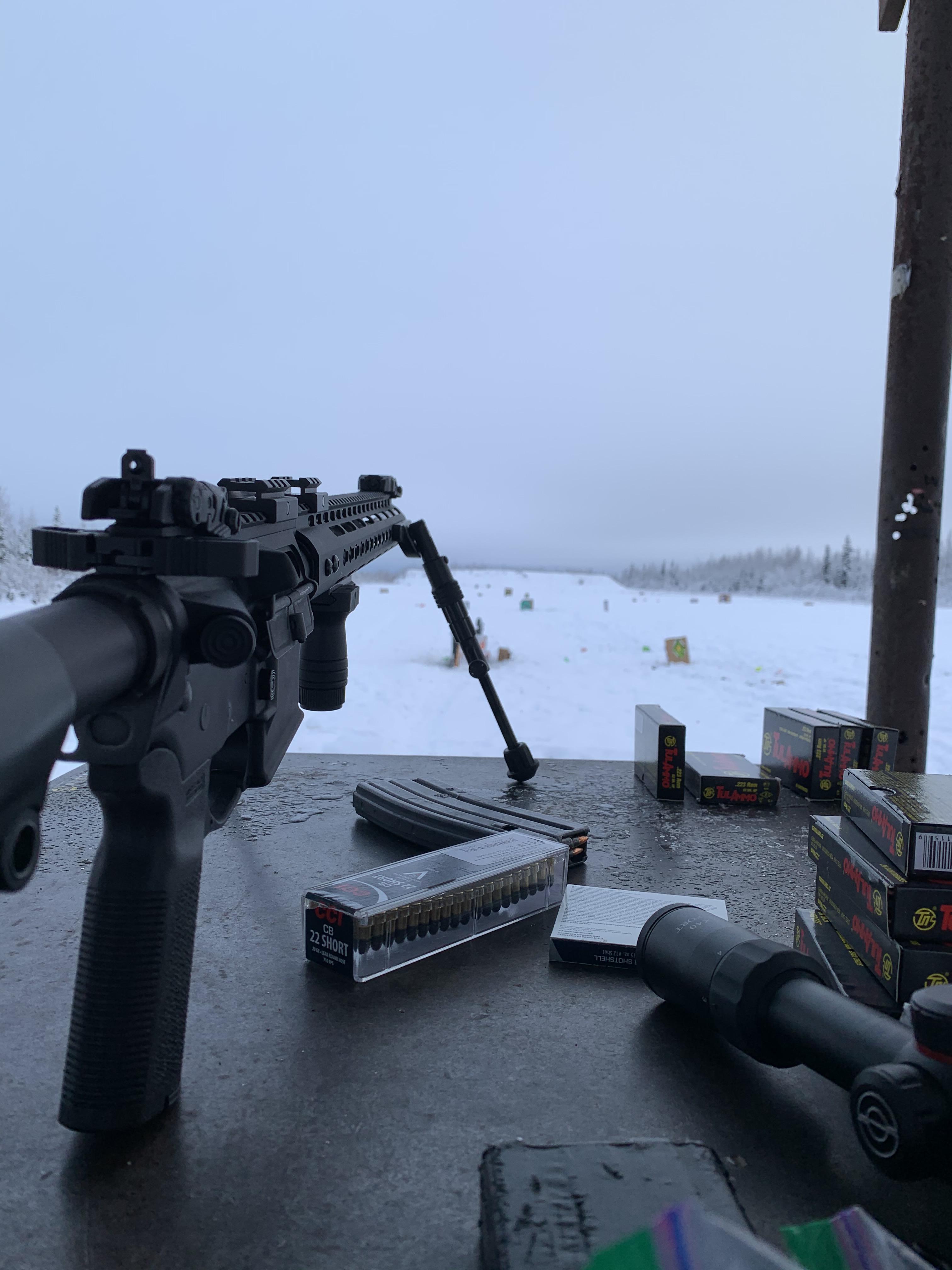 Range Day! Fairbanks, Alaska! (22 degrees out, pretty warm for