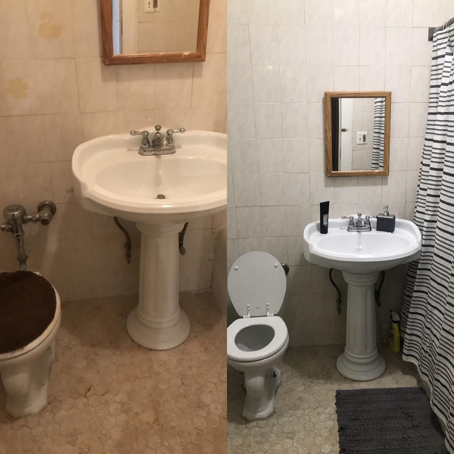 Updated rental bathroom. Any suggestions? r/malelivingspace