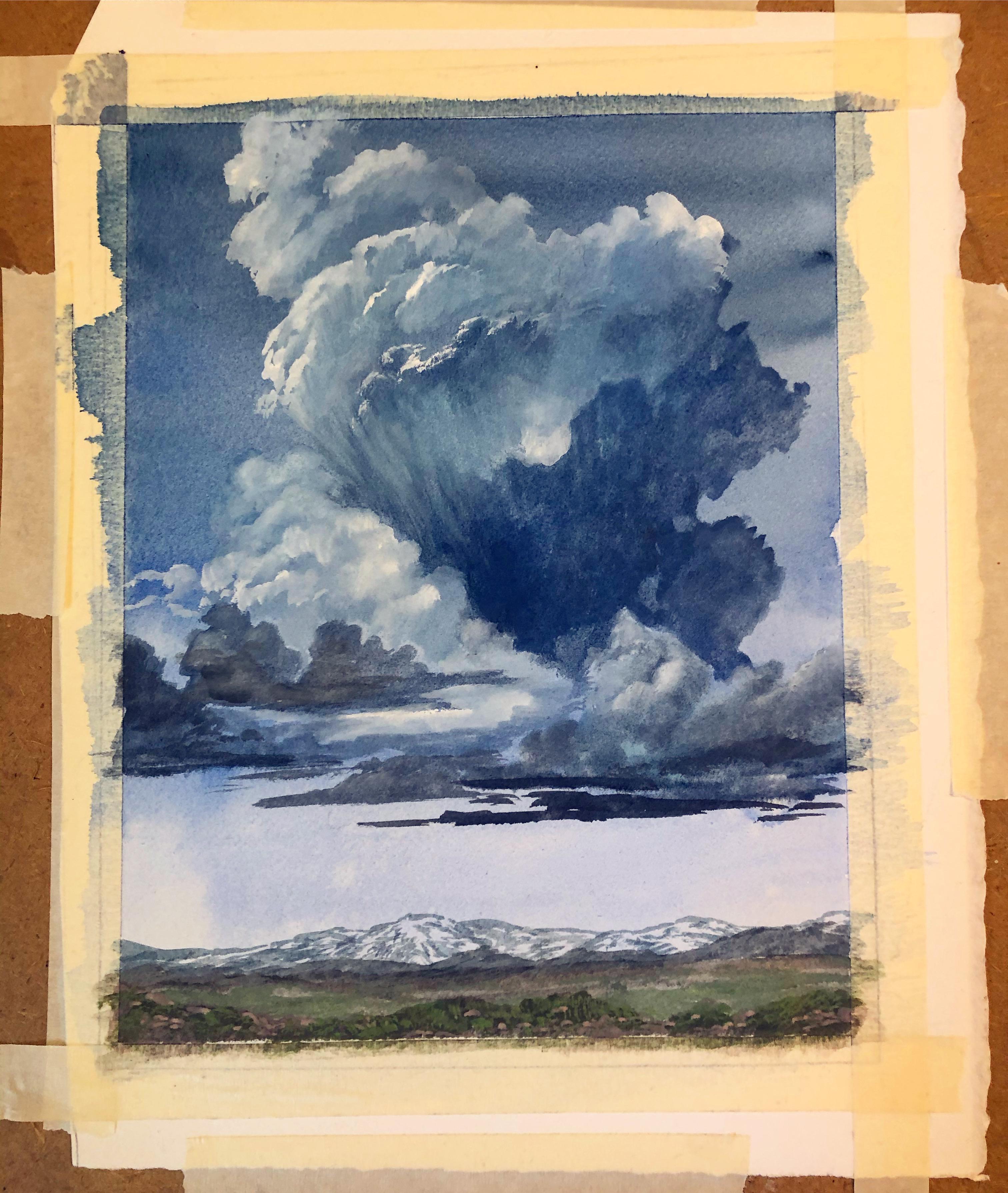 Storm Clouds over the Sierras r/Watercolor