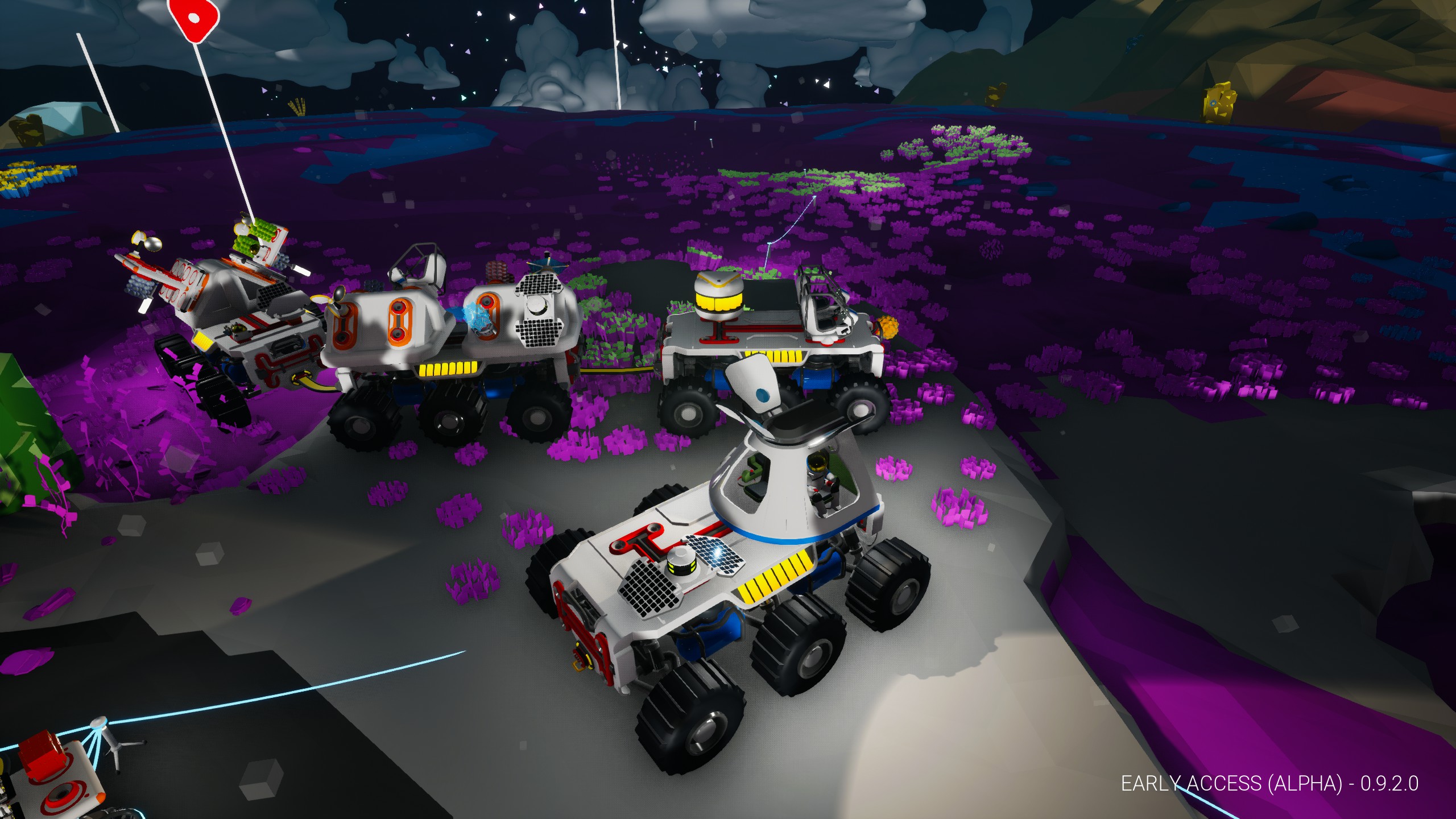 Both three seat options for the rover only point inward, spinning the