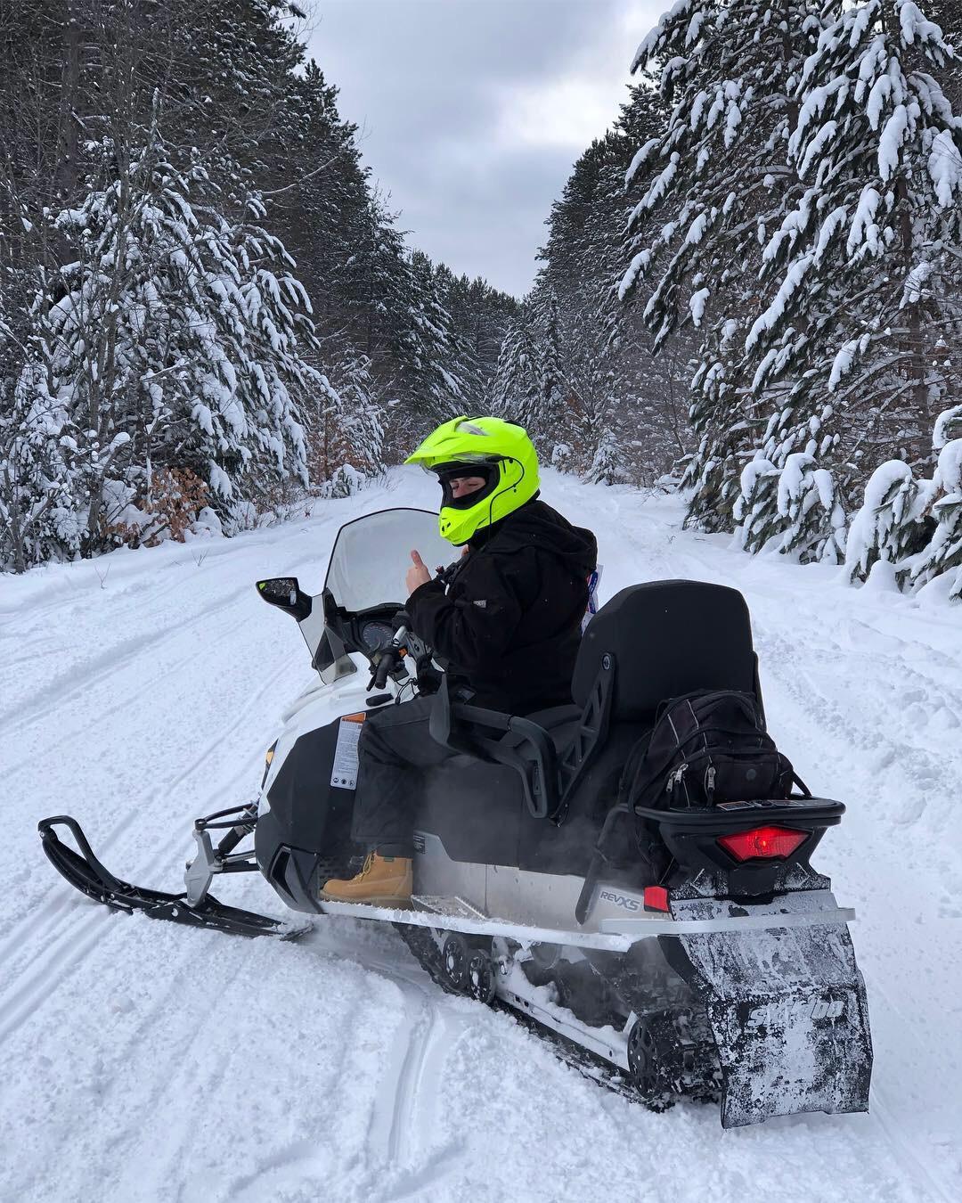 First time ever snowmobiling was a success! Munising, Michigan r