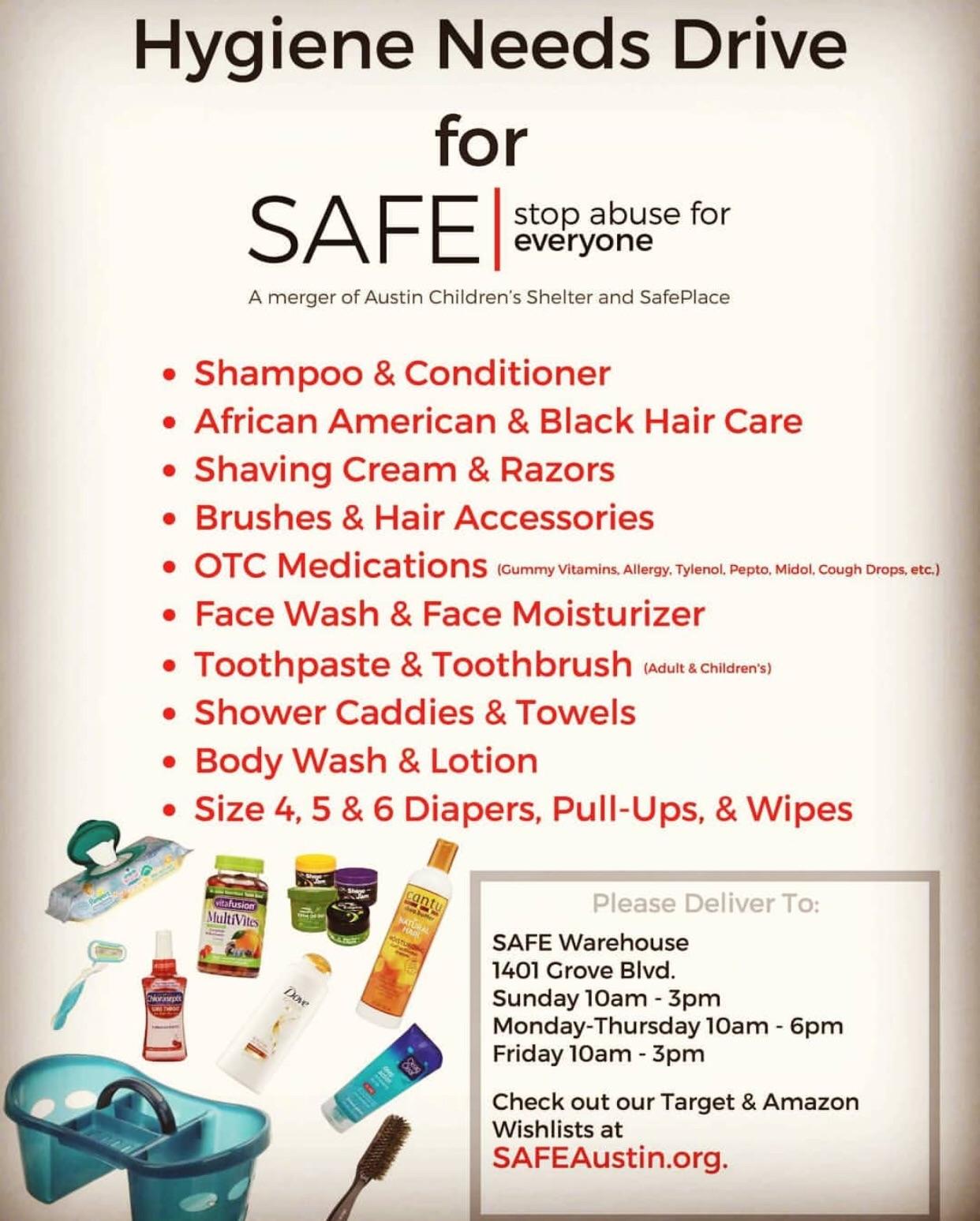 Donations needed at domestic violence and children’s shelter, SAFE