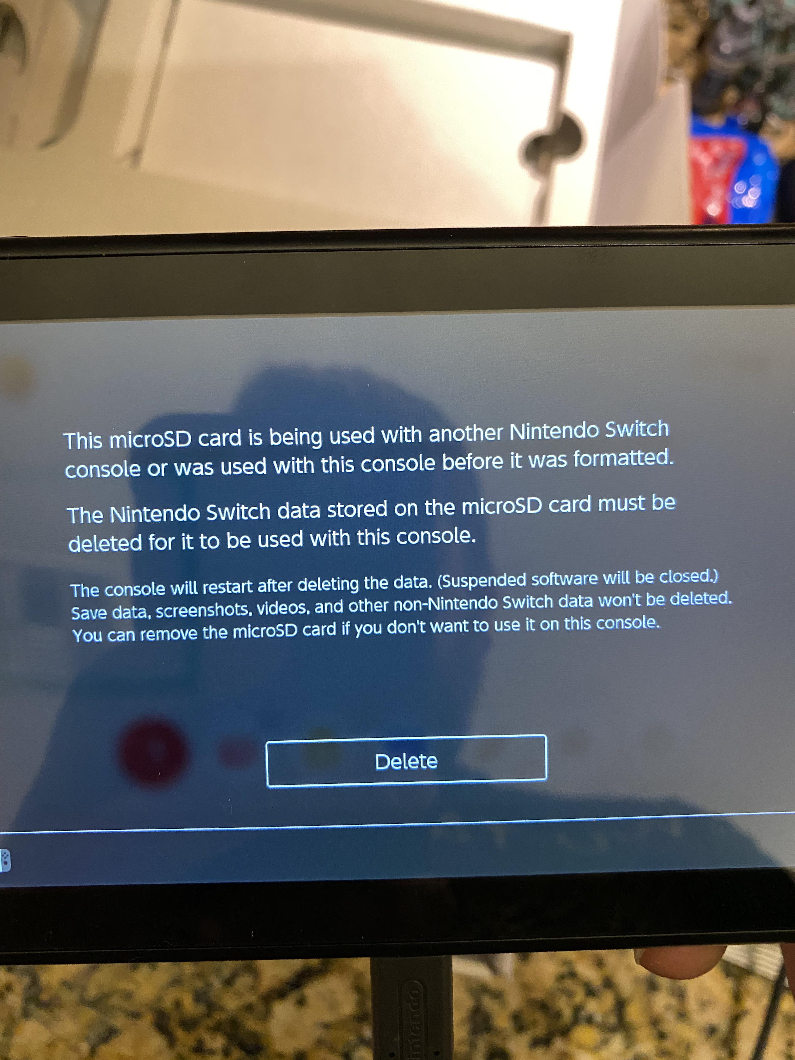 Trying to use old switch SD card in new unpatched switch with a banned
