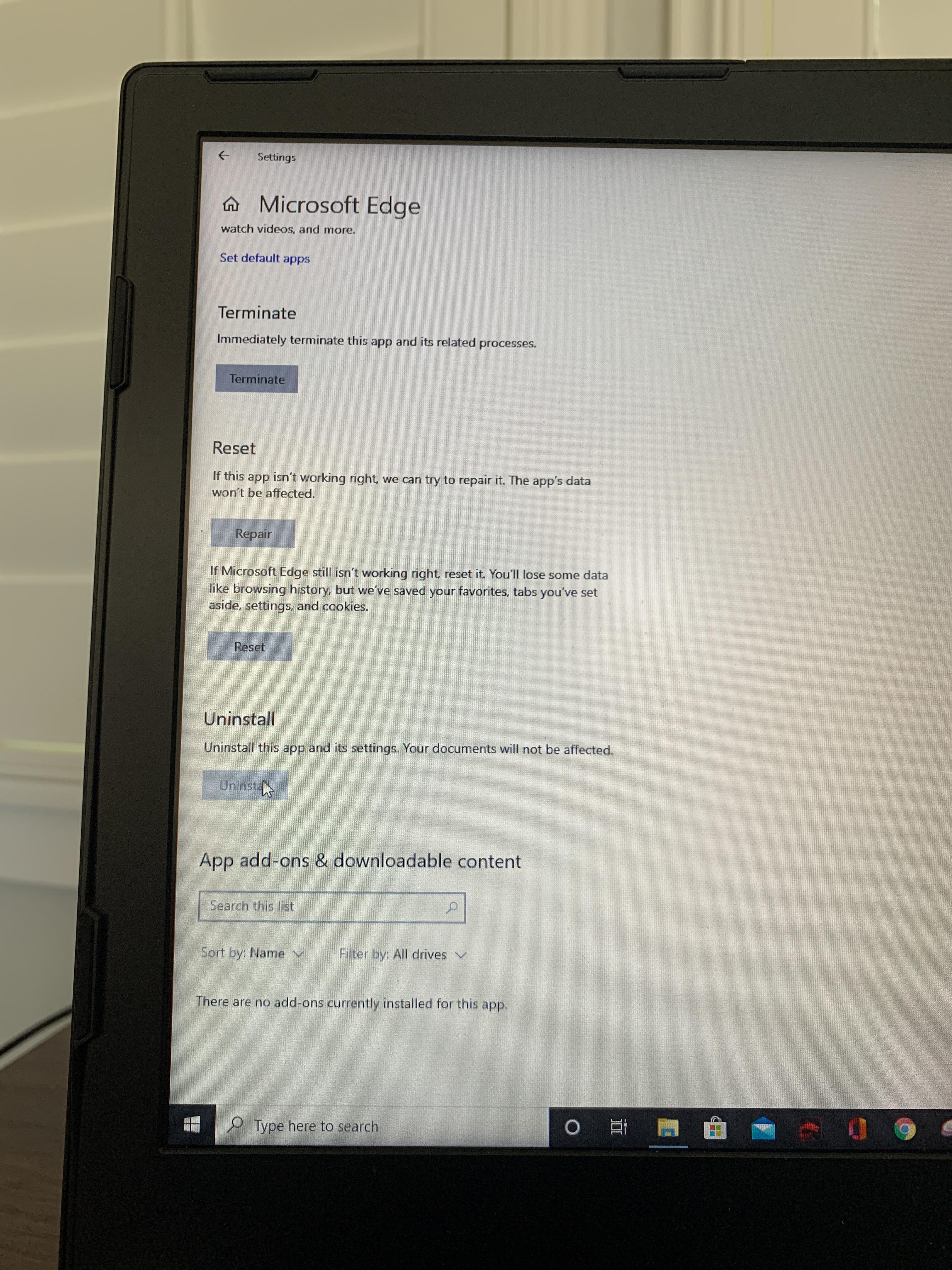 Microsoft Edge browser won't allow downloads