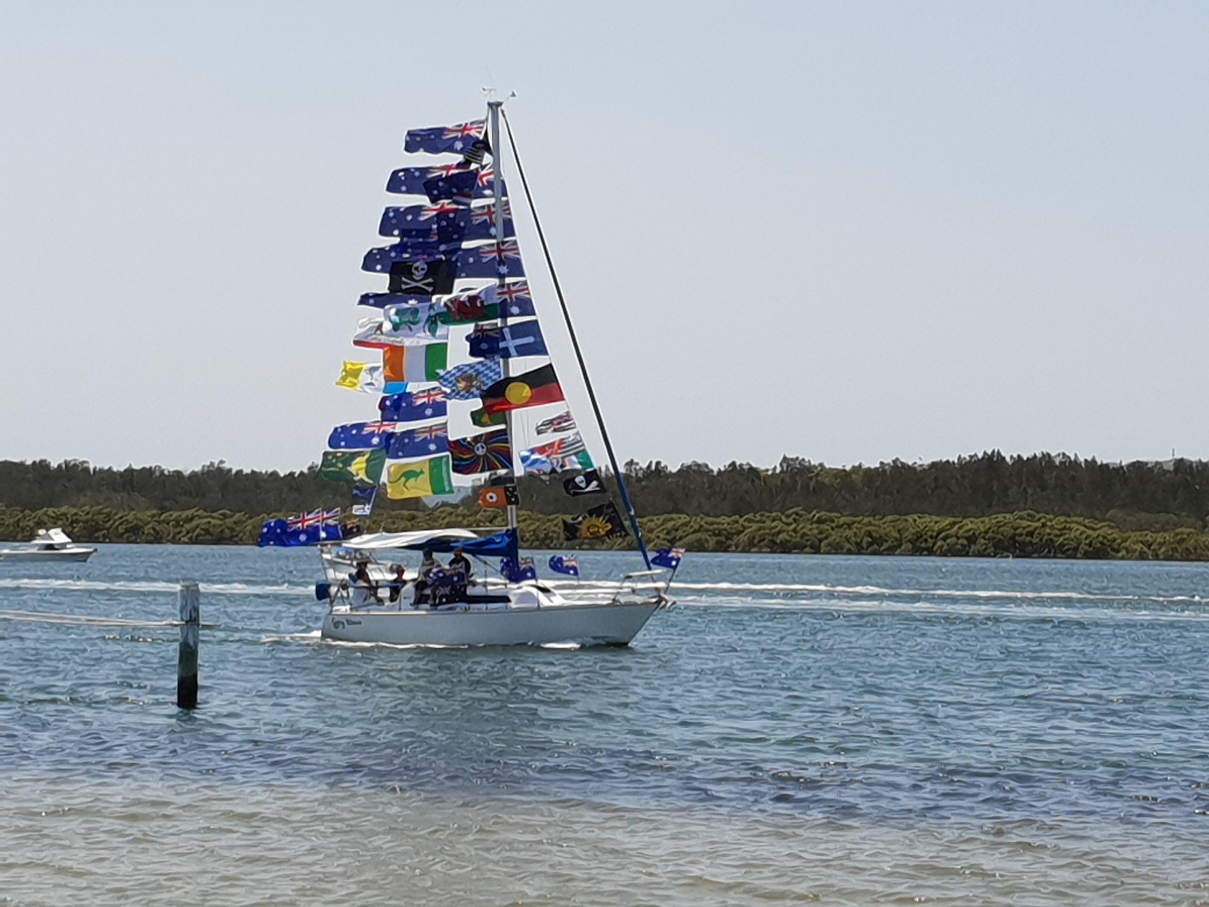 Australian Australia day boat in woy woy r/sydney