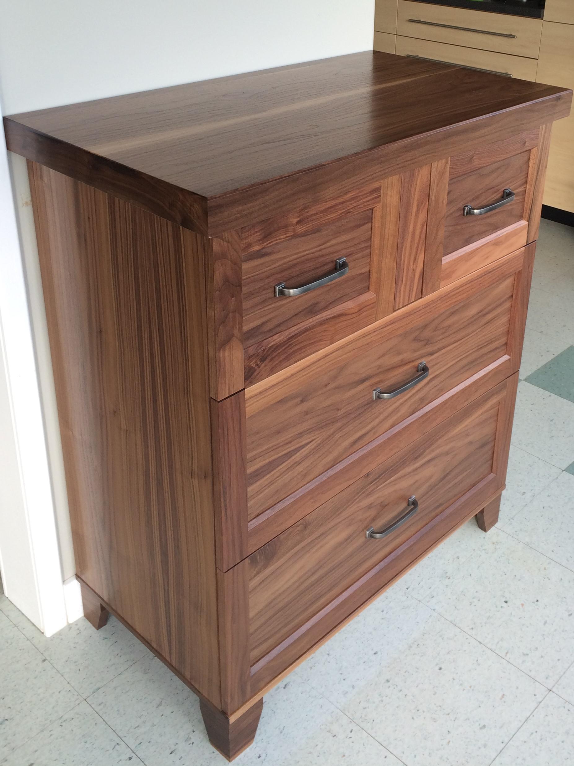 Walnut dresser made from leftovers. r/woodworking