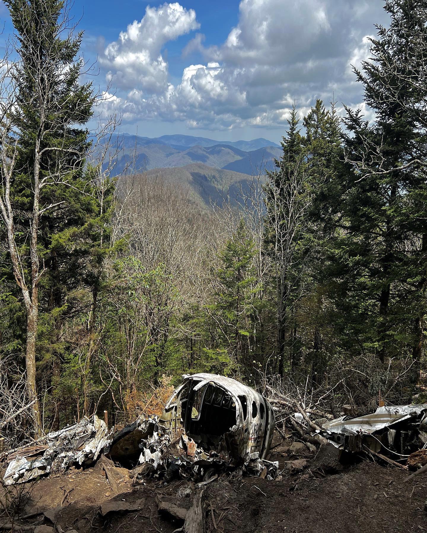 The wreckage of a 1983 plane crash that claimed two lives, Blue Ridge