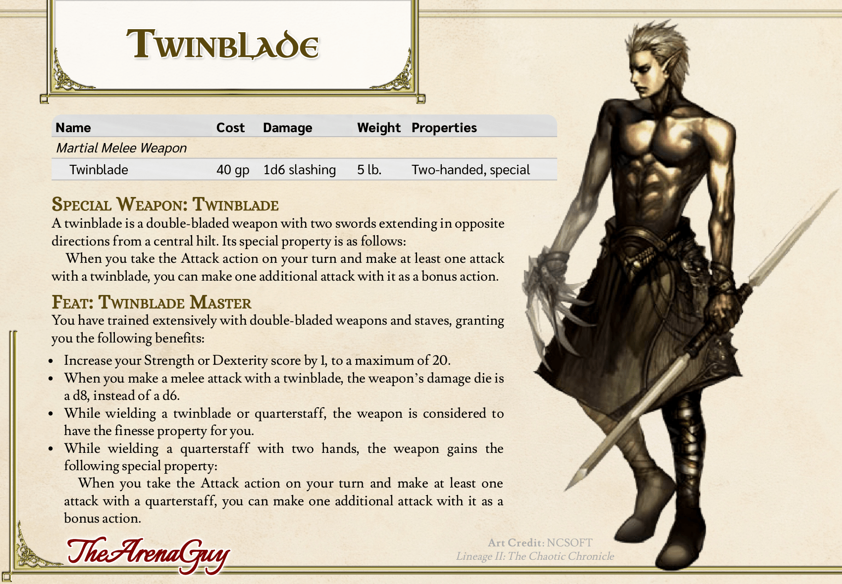 [OC][Homebrew] The Twinblade An alternative approach to a double