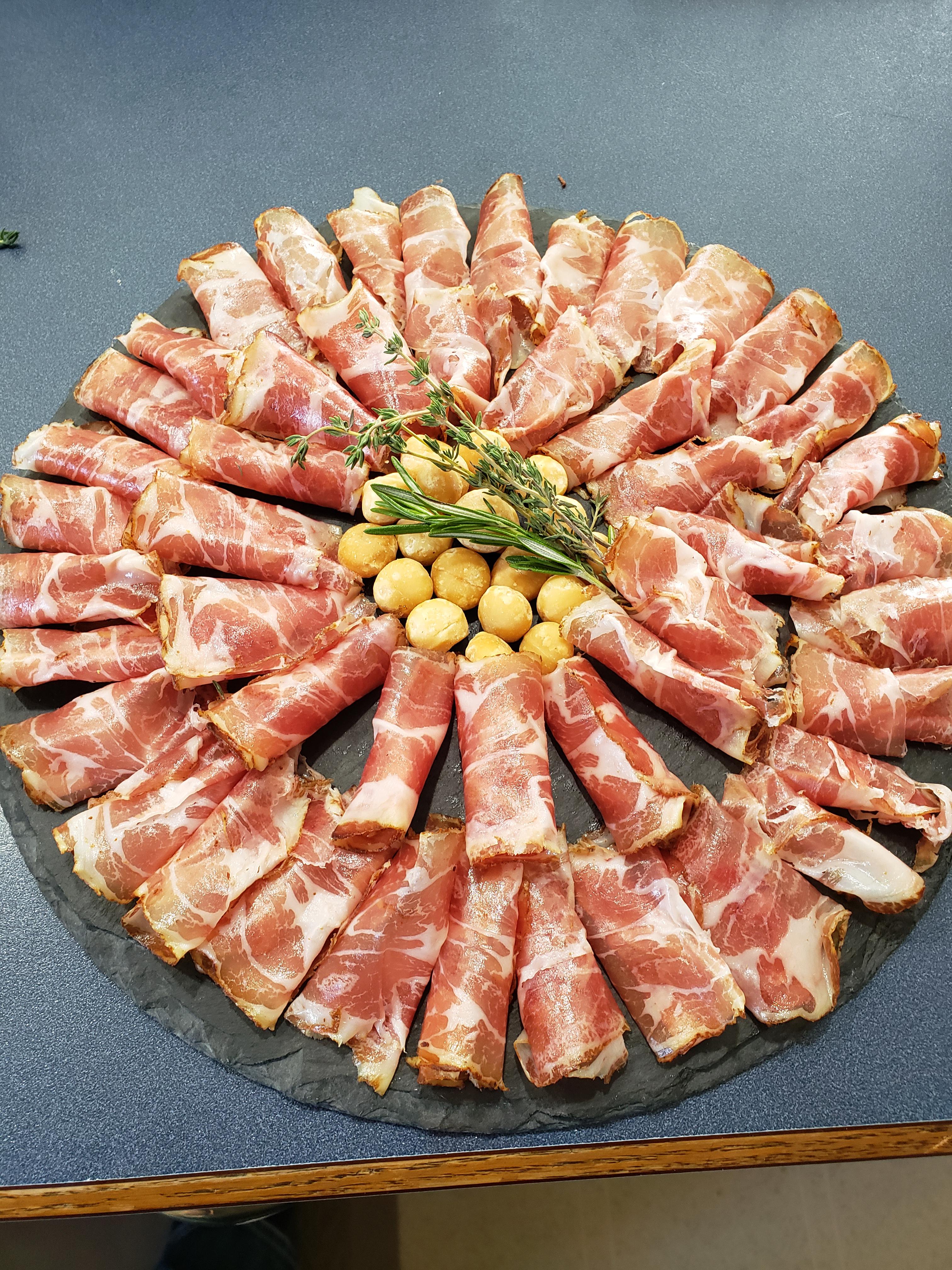 Home made Capicola platter! (Posted here since I made the coppa) r/meat