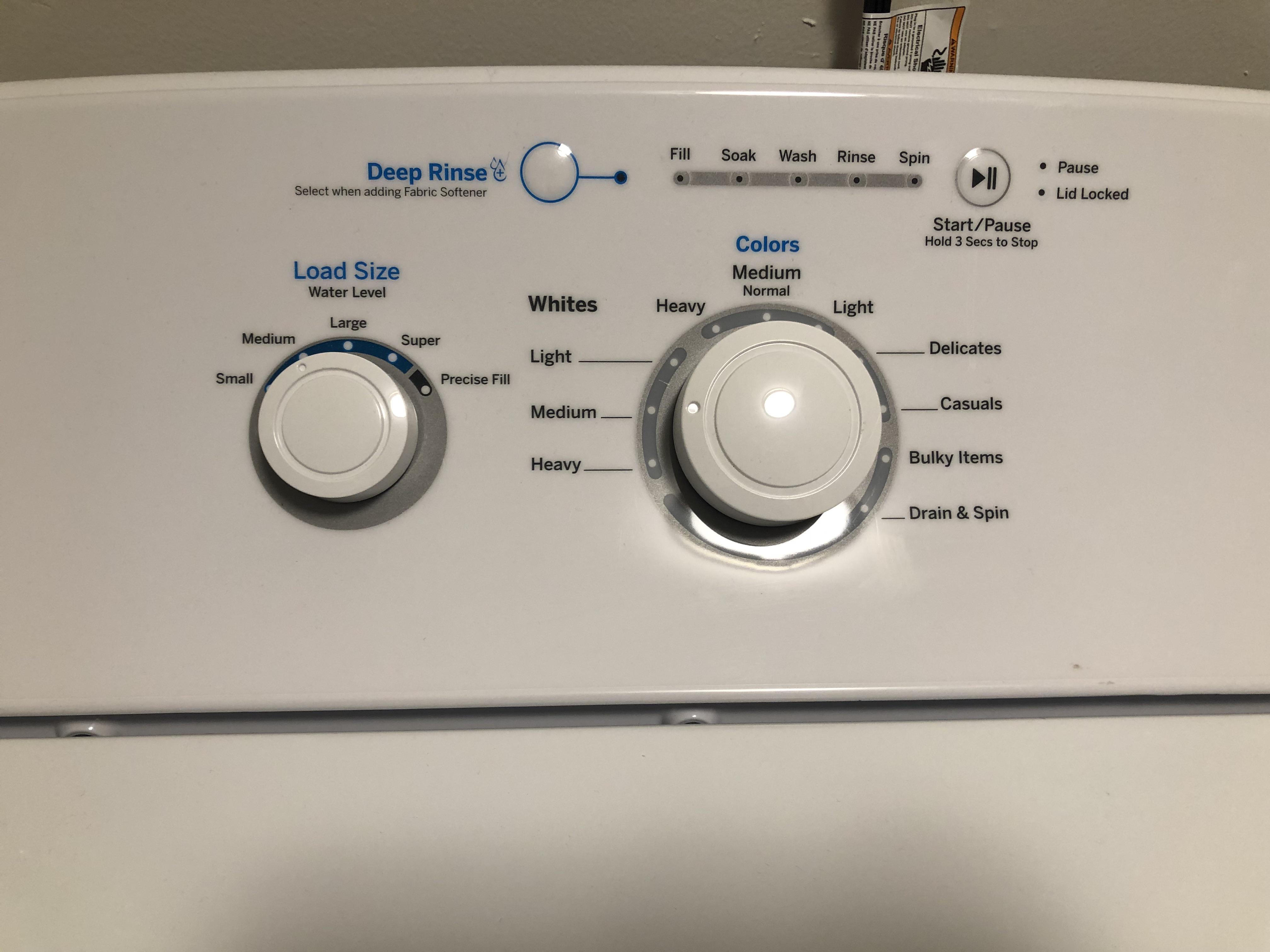 Brand new GE washer. Realized it has no temp control. Tried washing