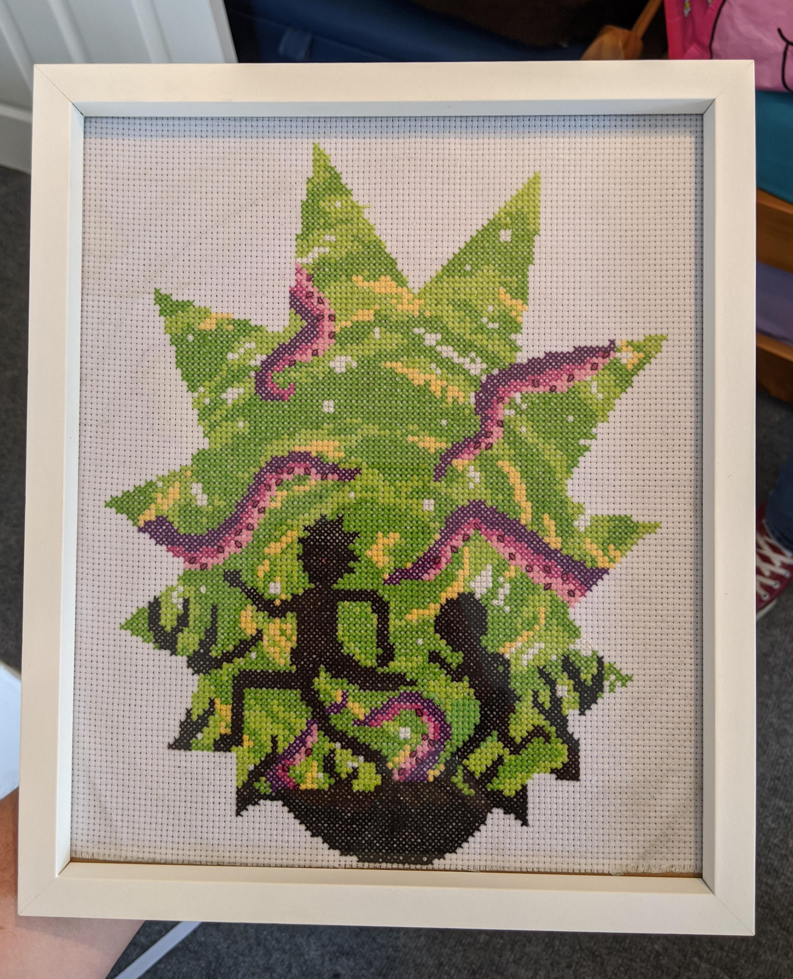 Super happy with how my 3rd and largest cross stitch turned out! r