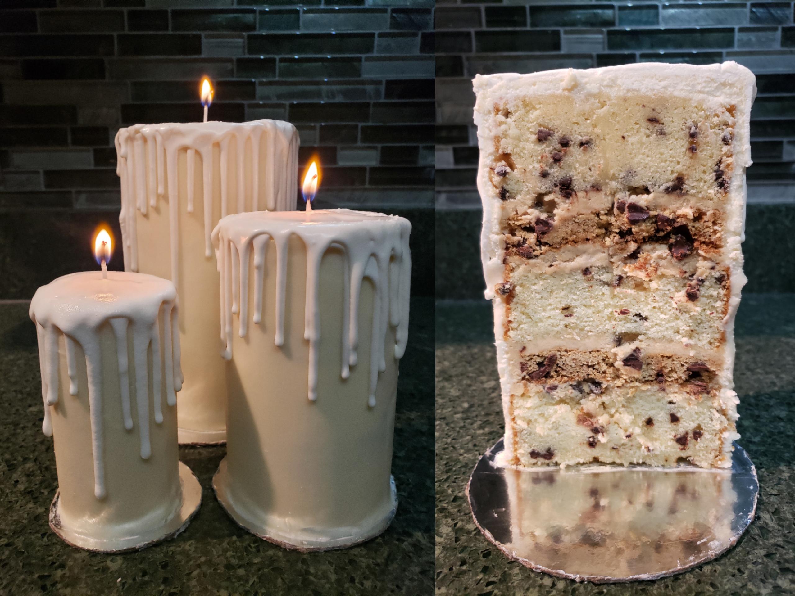 Melting candle cakes Double chocolate chip cookie dough flavor r/Baking