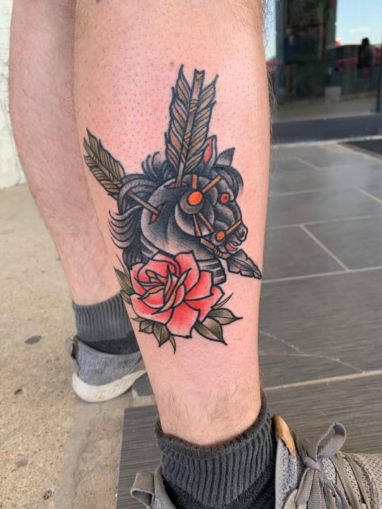 Knight by Gabe Vasquez, Golden Rose San Antonio tattoos