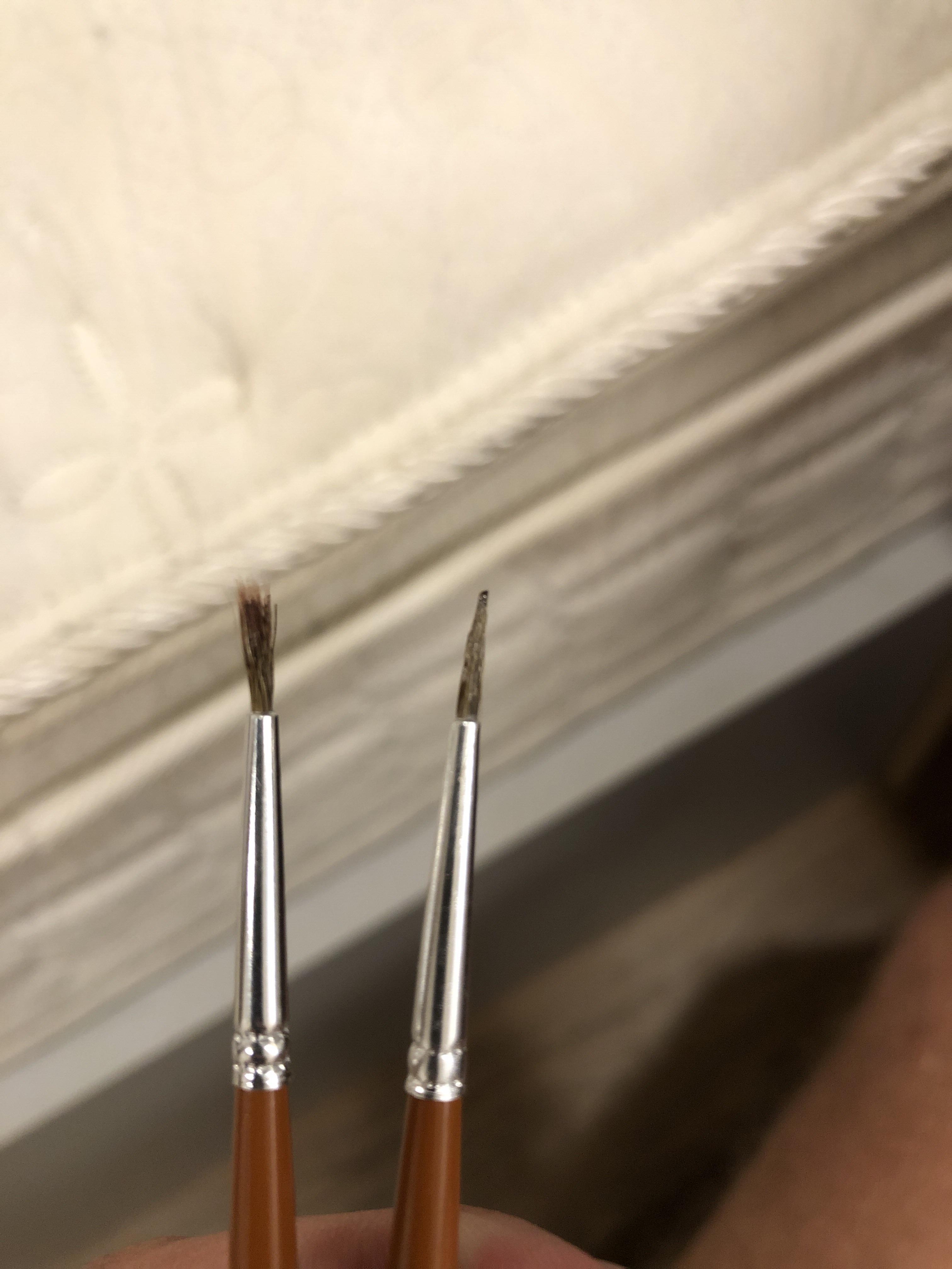 This company puts a glue like substance on the tip of the brush and